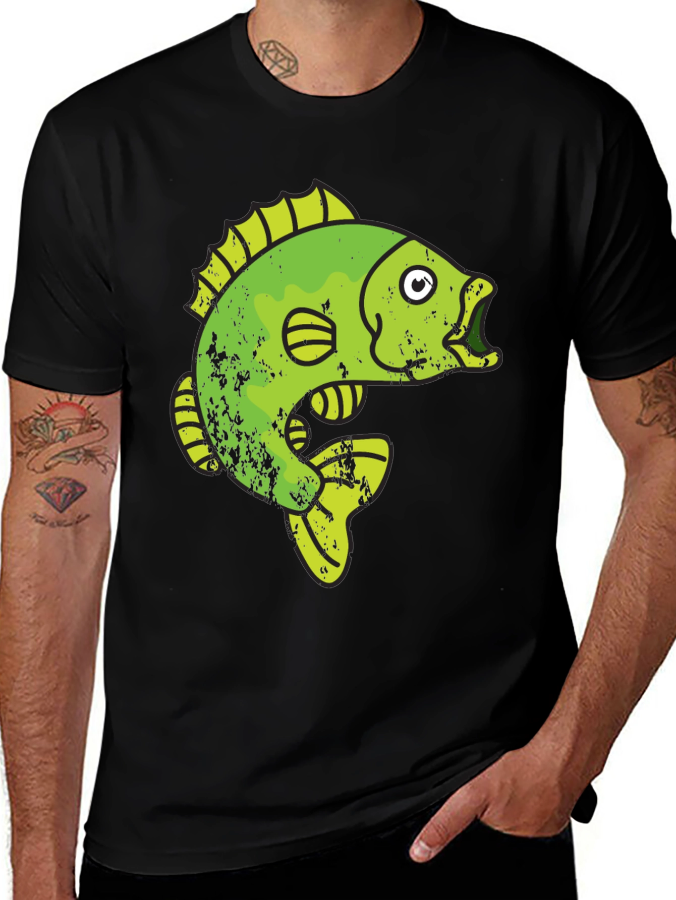 Funky Fish Graphic Tee - Black