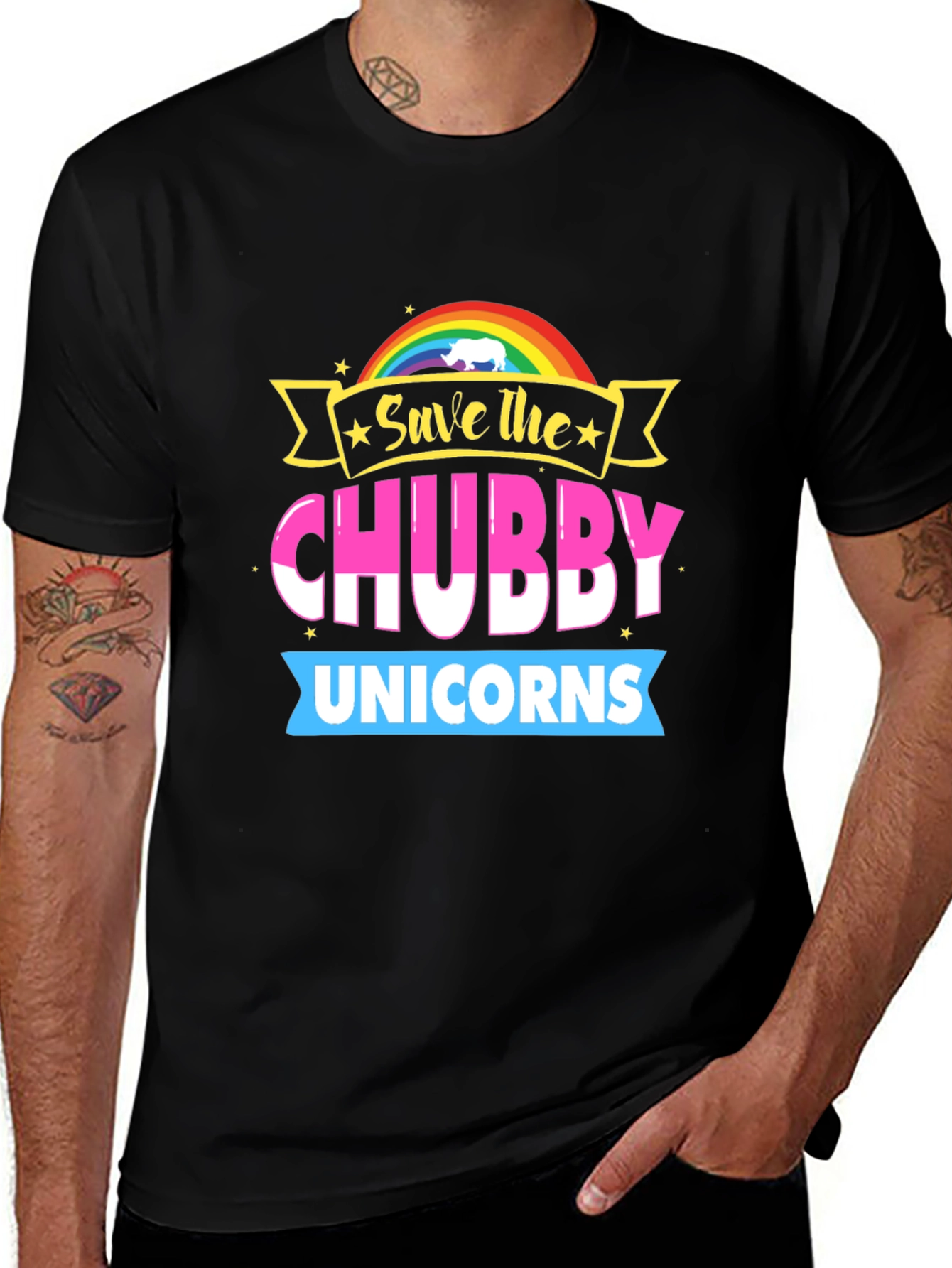 Variant 28 of Save the Chubby Unicorns Graphic Tee