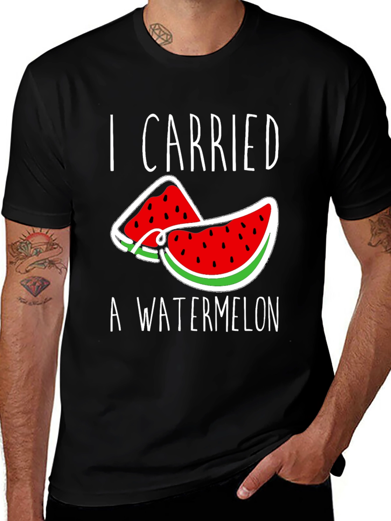 Variant 28 of I Carried a Watermelon T-Shirt - Funny Summer Tee