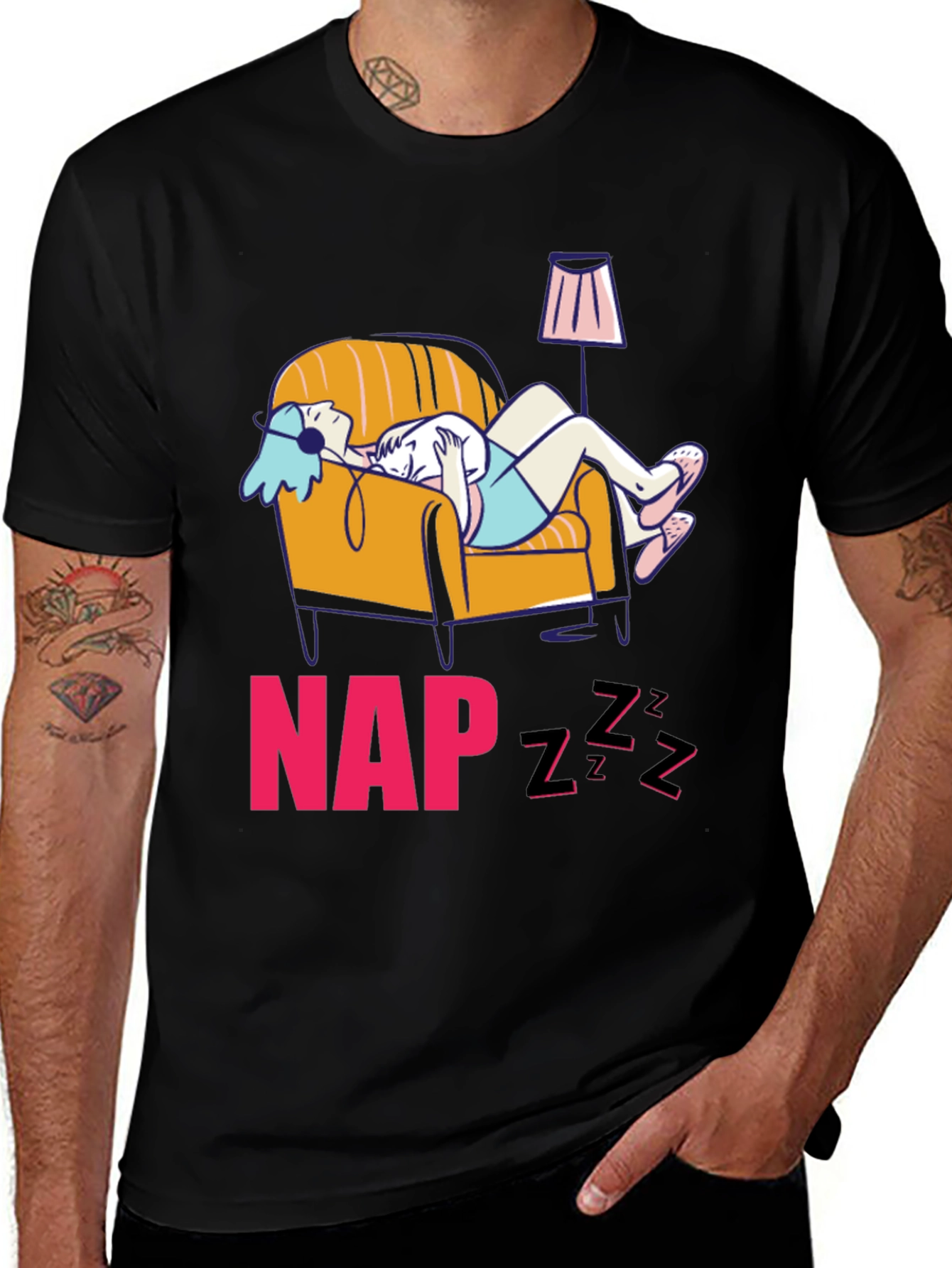 Variant 11 of Nap Time T-Shirt - Cartoon Graphic Tee