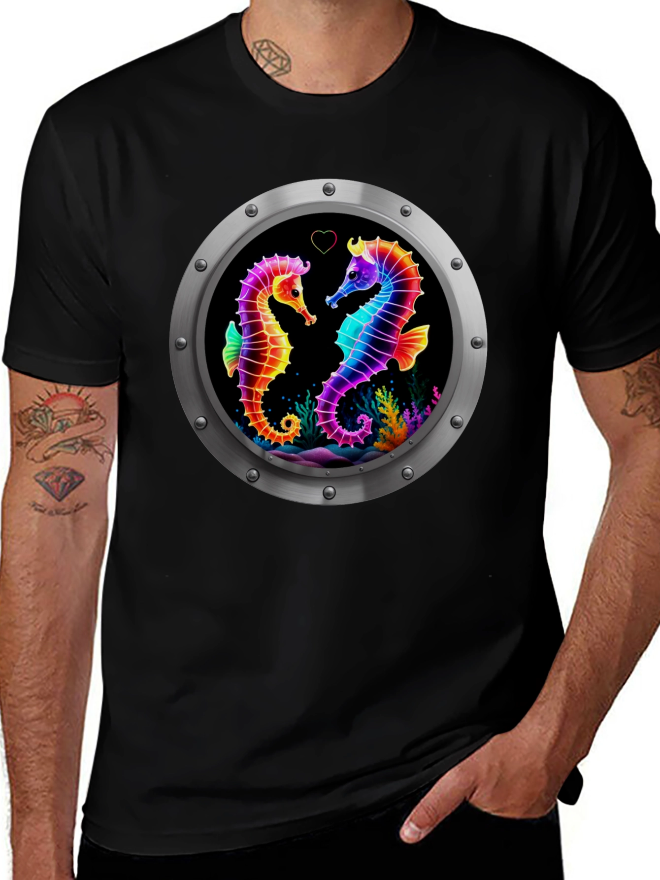 Variant 24 of Rainbow Seahorse Love T-Shirt