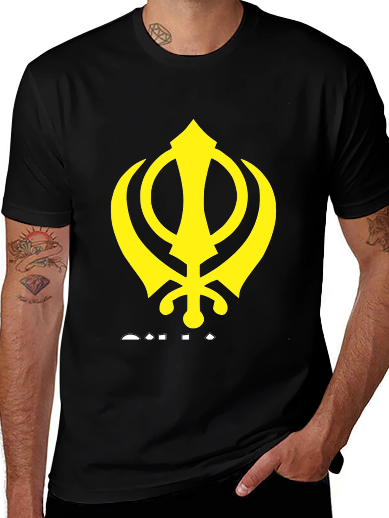 Khanda Symbol T-Shirt - Sikh Warrior Emblem Tee
