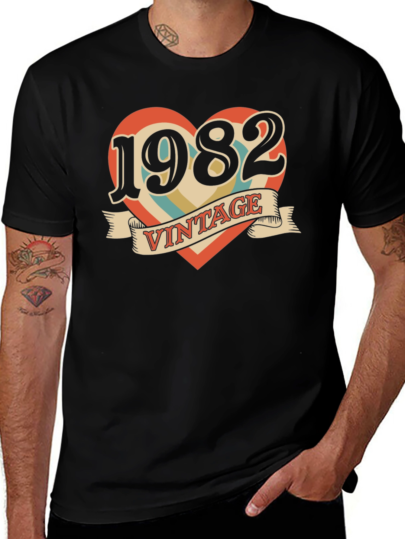 Variant 19 of Vintage 1982 Heart T-Shirt