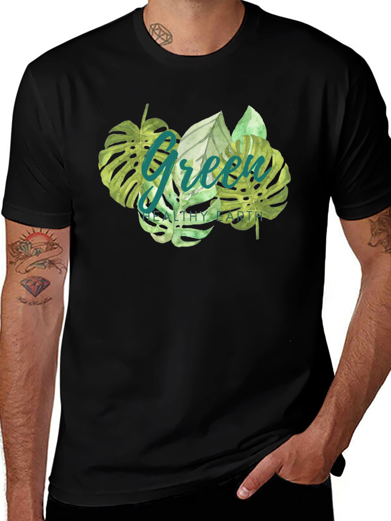 Variant 28 of Green Healthy Earth Graphic T-Shirt
