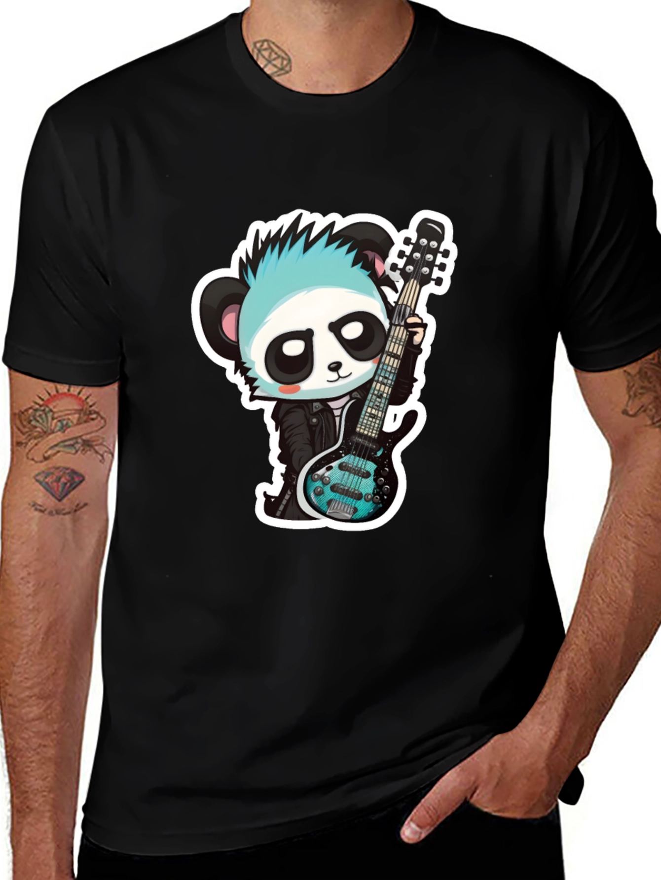 Variant 5 of Panda Guitarist Graphic T-Shirt