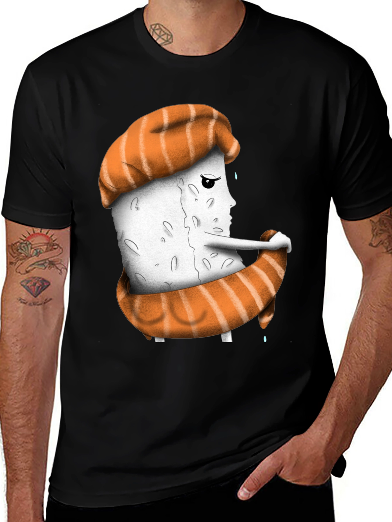 Variant 11 of Sushi Sadness T-Shirt - Unique Graphic Tee