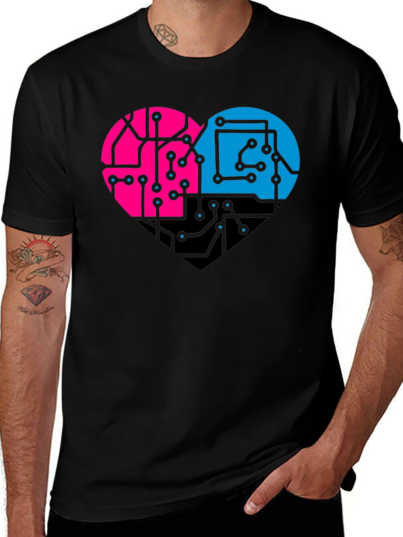 Variant 15 of Circuit Heart T-Shirt - Stylish Tech Love