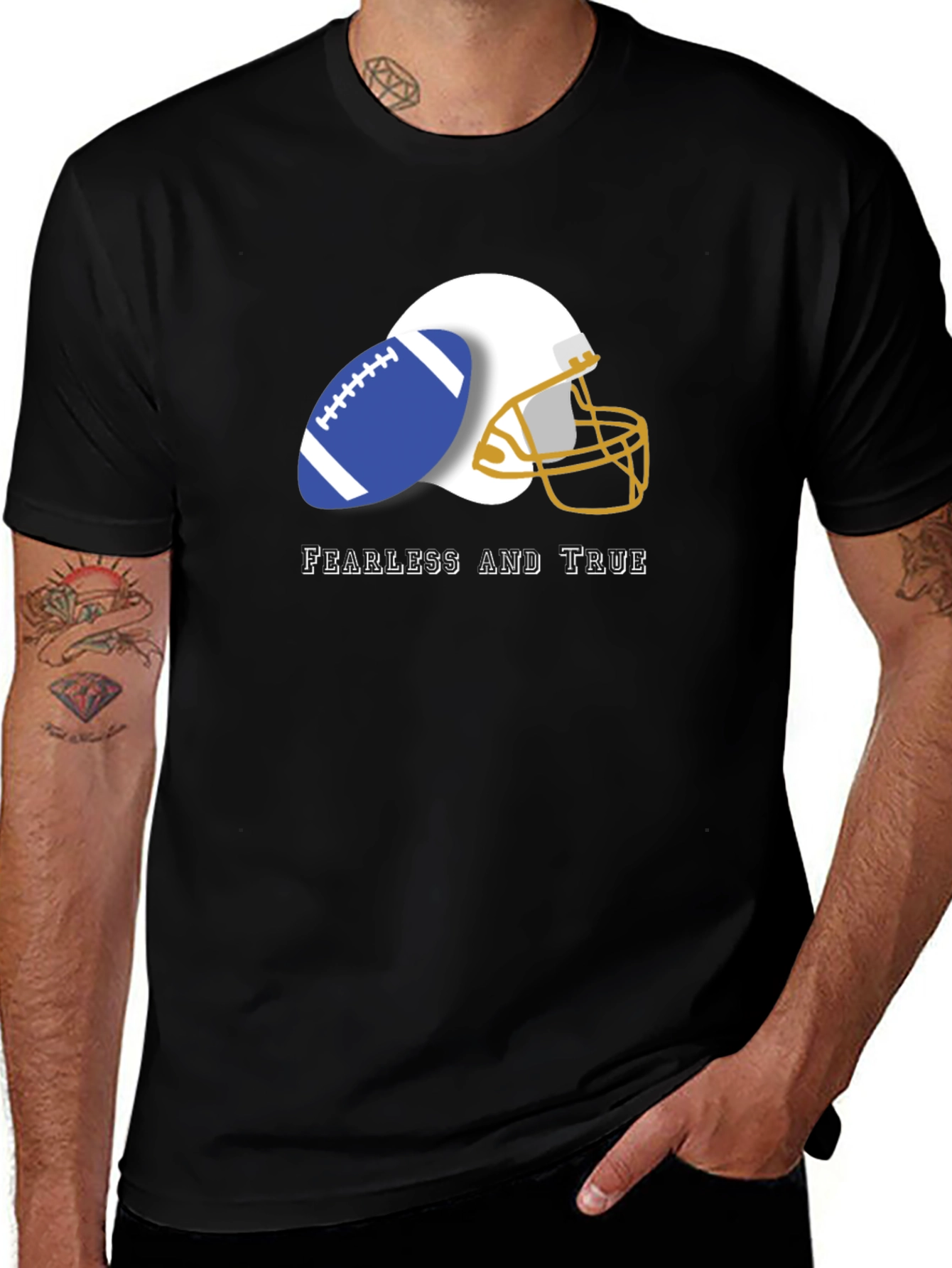 Fearless and True Football Tee