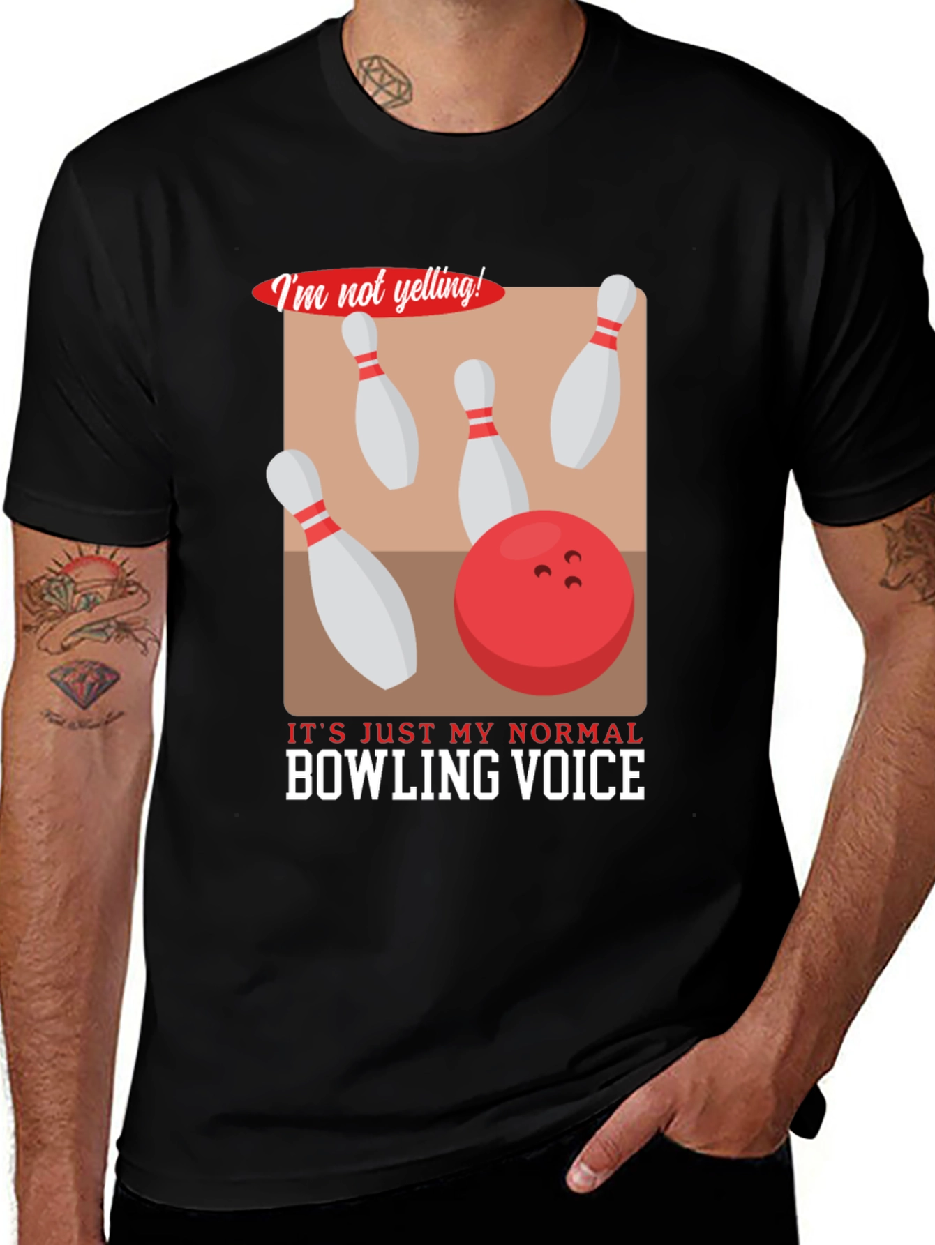 Variant 9 of Bowling Voice T-Shirt Funny Bowling Gift