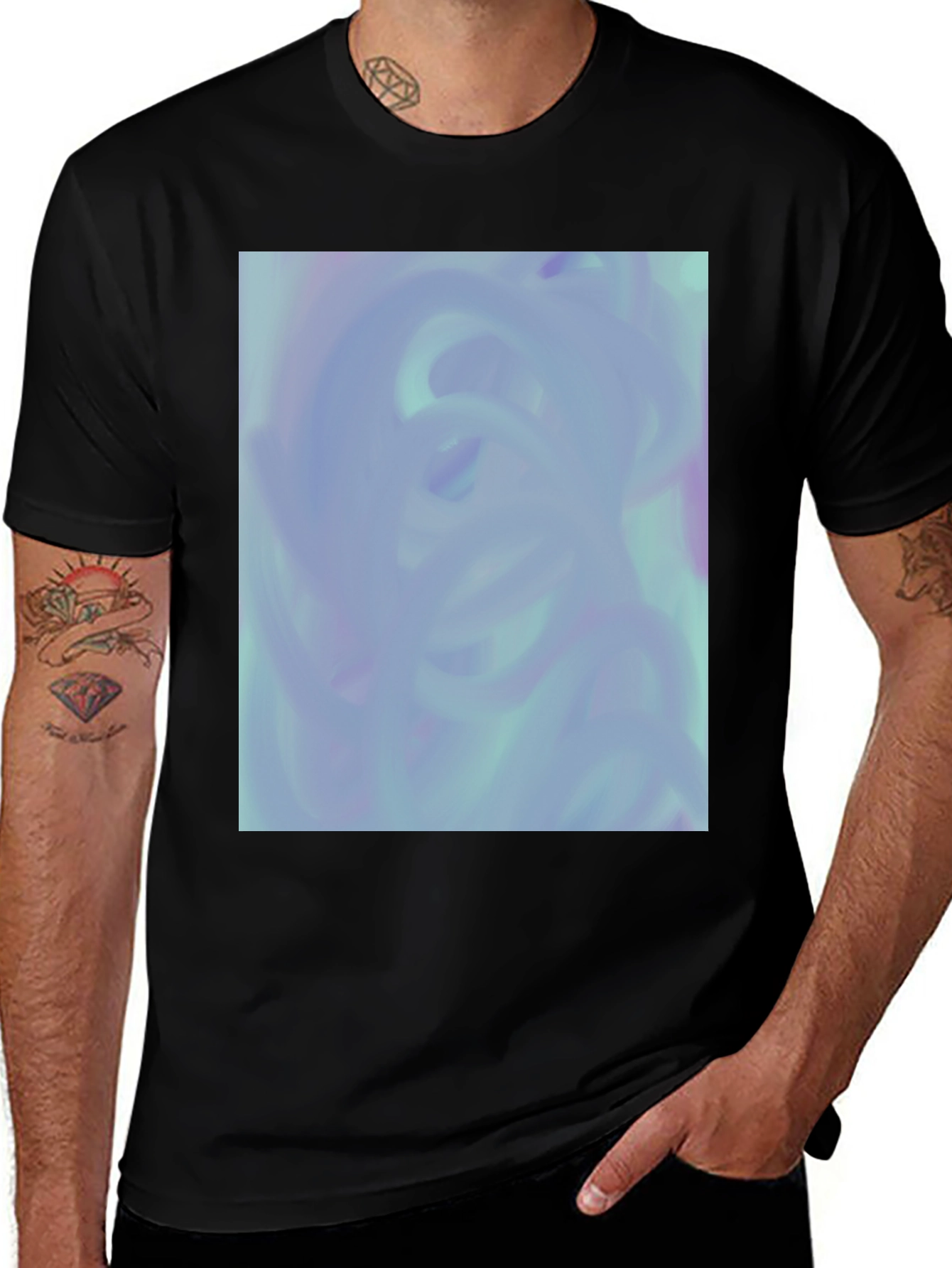 Variant 14 of Abstract Swirl T-Shirt - Modern Art Tee