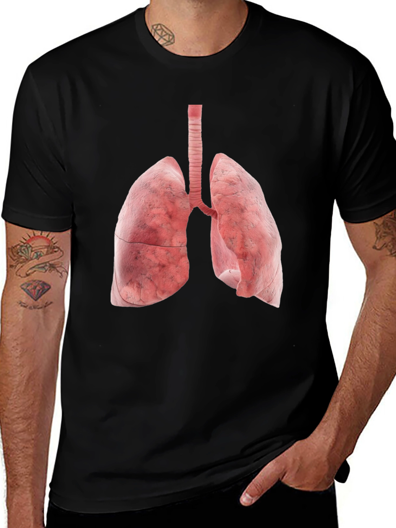 Variant 25 of Human Lungs Graphic Tee - Anatomical Design