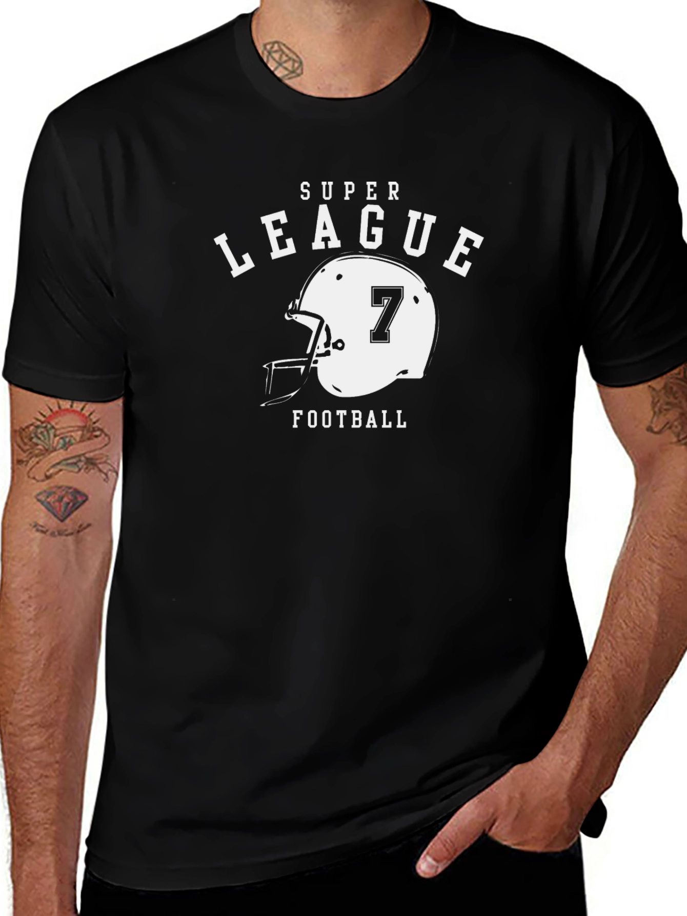Variant 25 of Super League Football Black Graphic T-Shirt