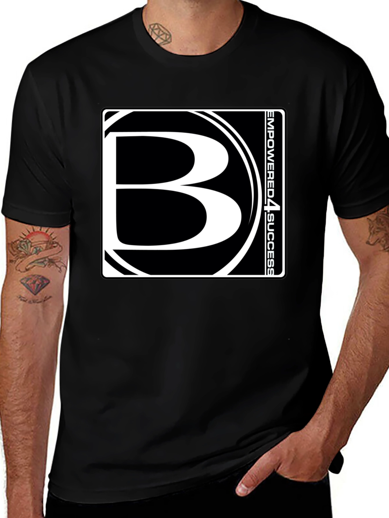 Variant 13 of Empowered4Success B Logo Black T-Shirt