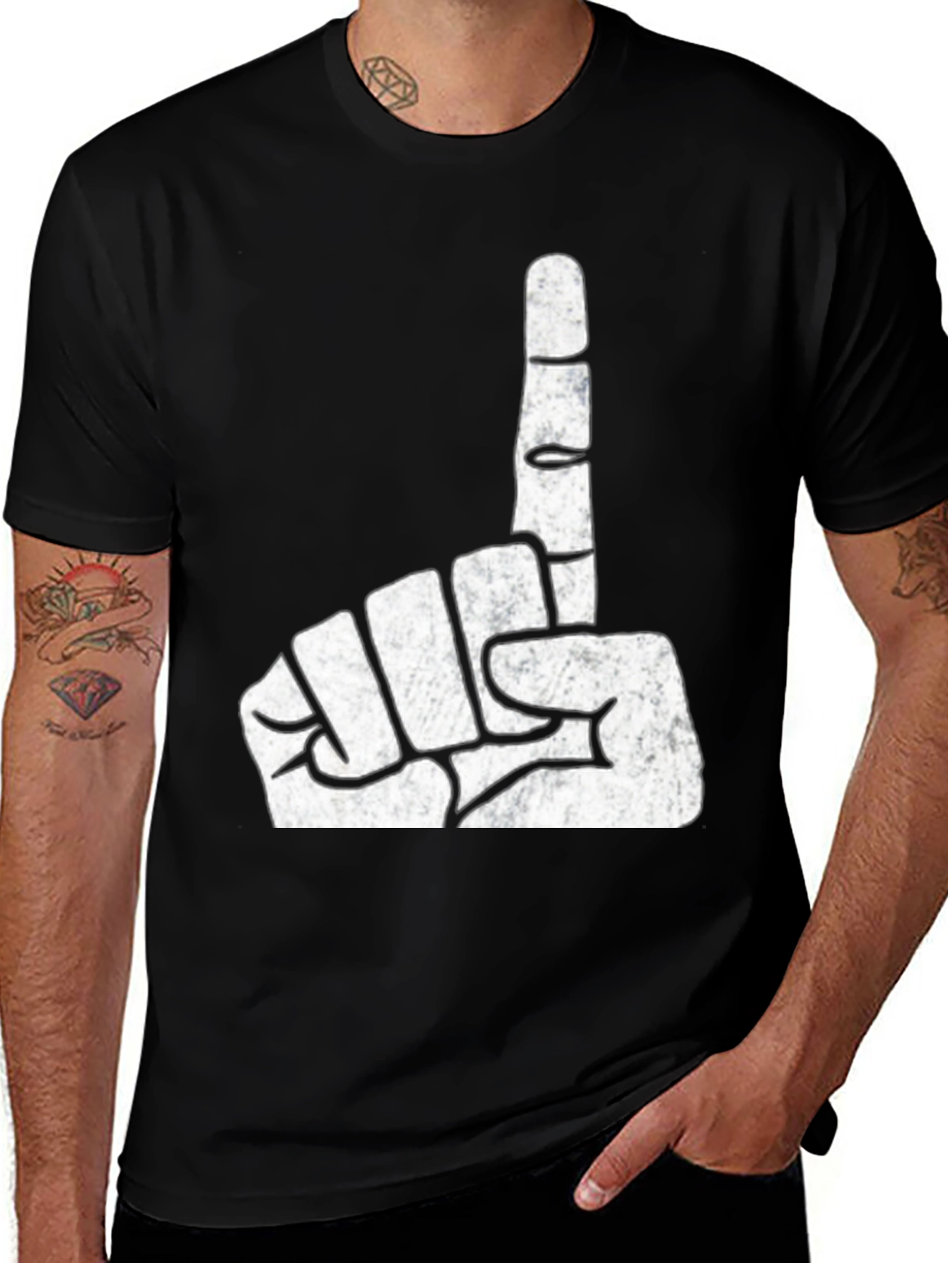 Variant 24 of One Finger Gesture Graphic T-Shirt