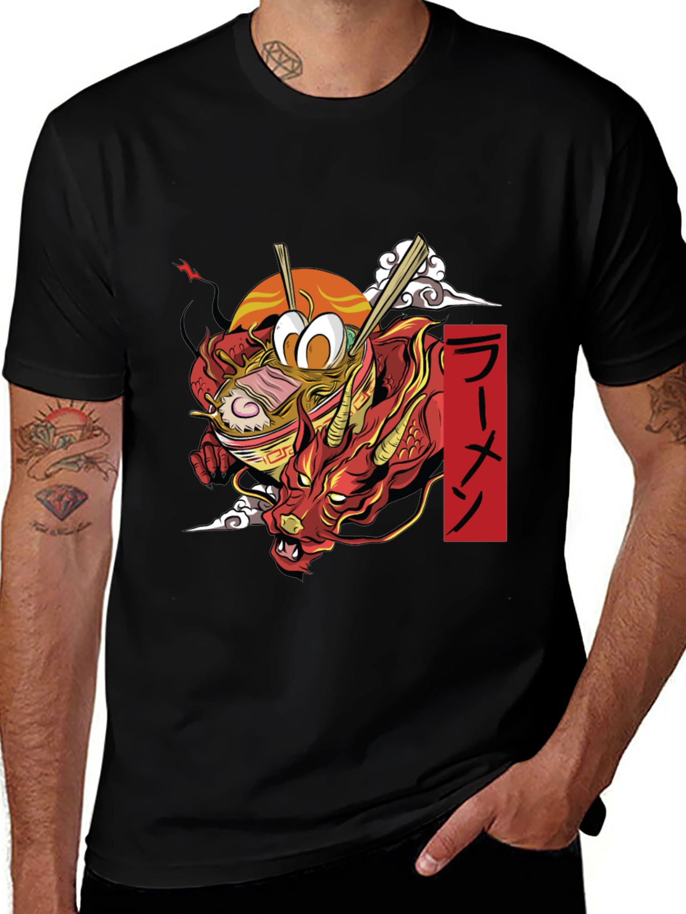 Variant 18 of Ramen Dragon Graphic Tee - Unique Anime Style