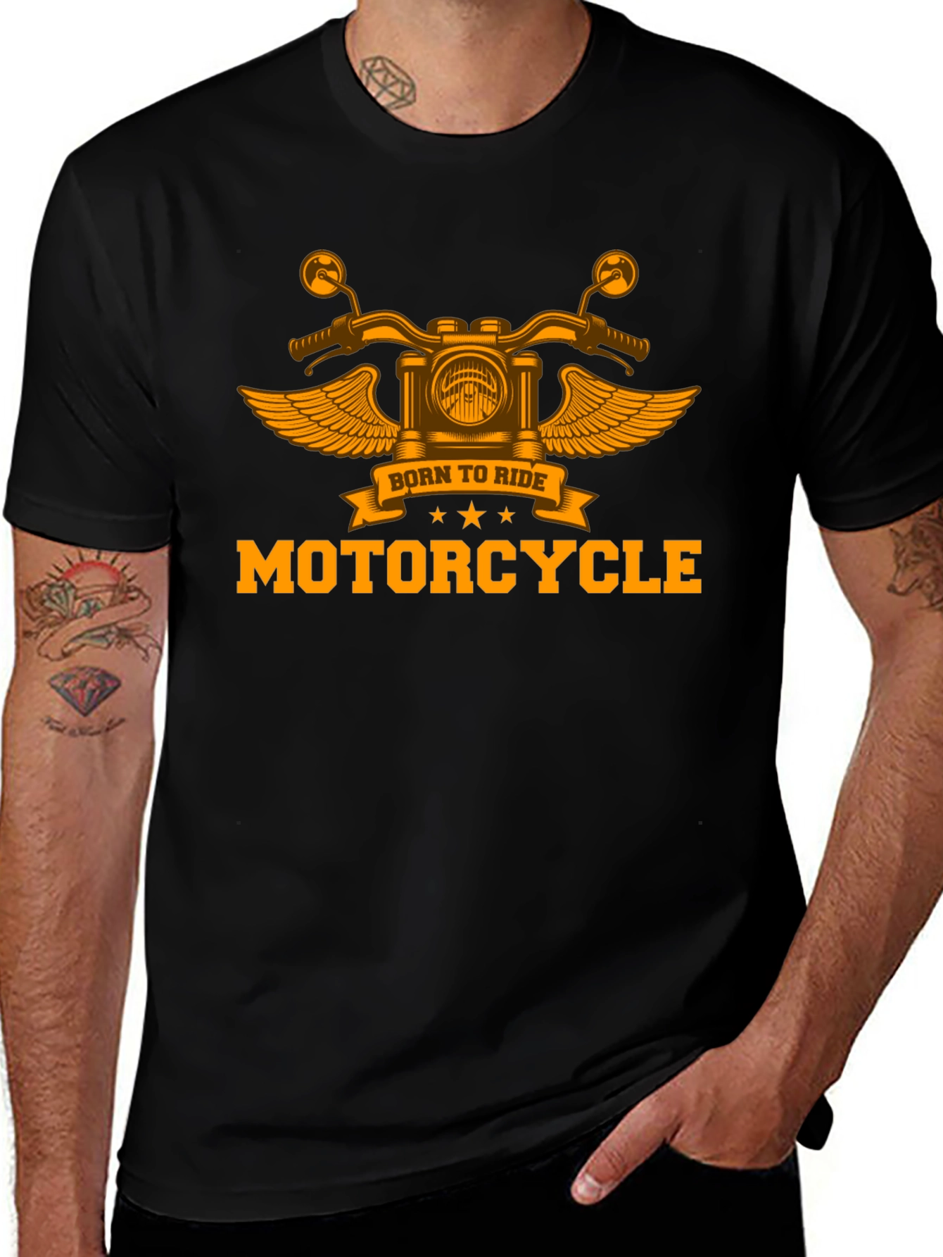 Variant 30 of Born to Ride Motorcycle Graphic T-Shirt