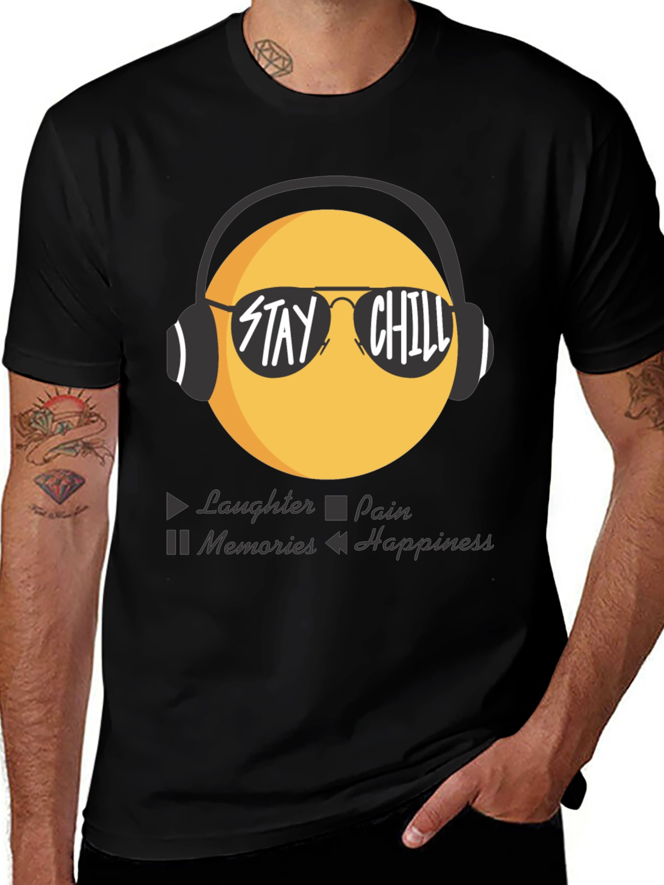 Variant 8 of Stay Chill Emoji T-Shirt - Laughter, Happiness
