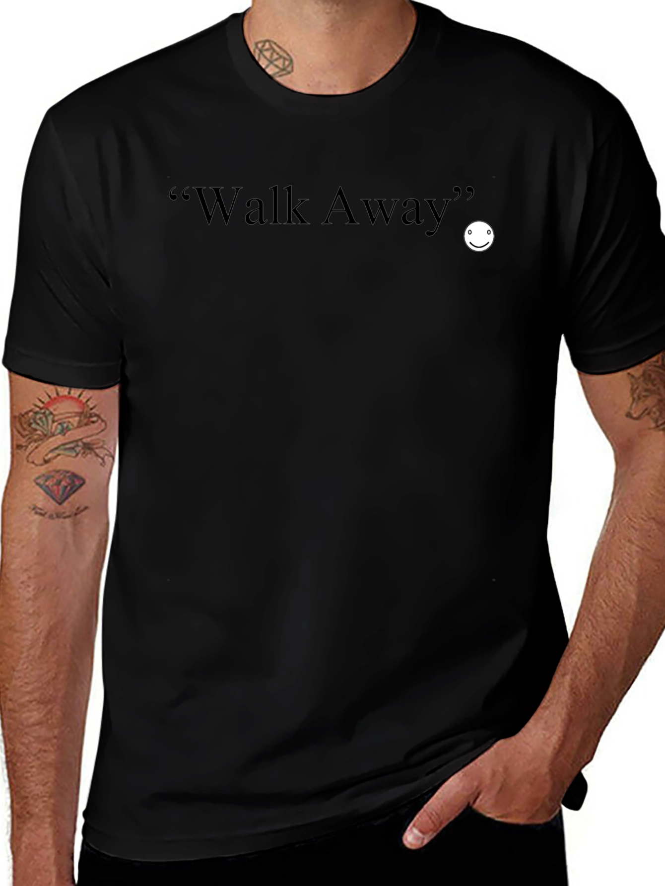 Variant 12 of Walk Away Graphic Tee - Soft Cotton Blend