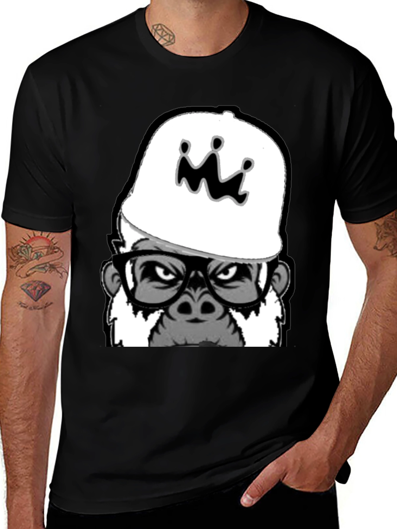 Variant 18 of Cool Gorilla Graphic Tee - Black