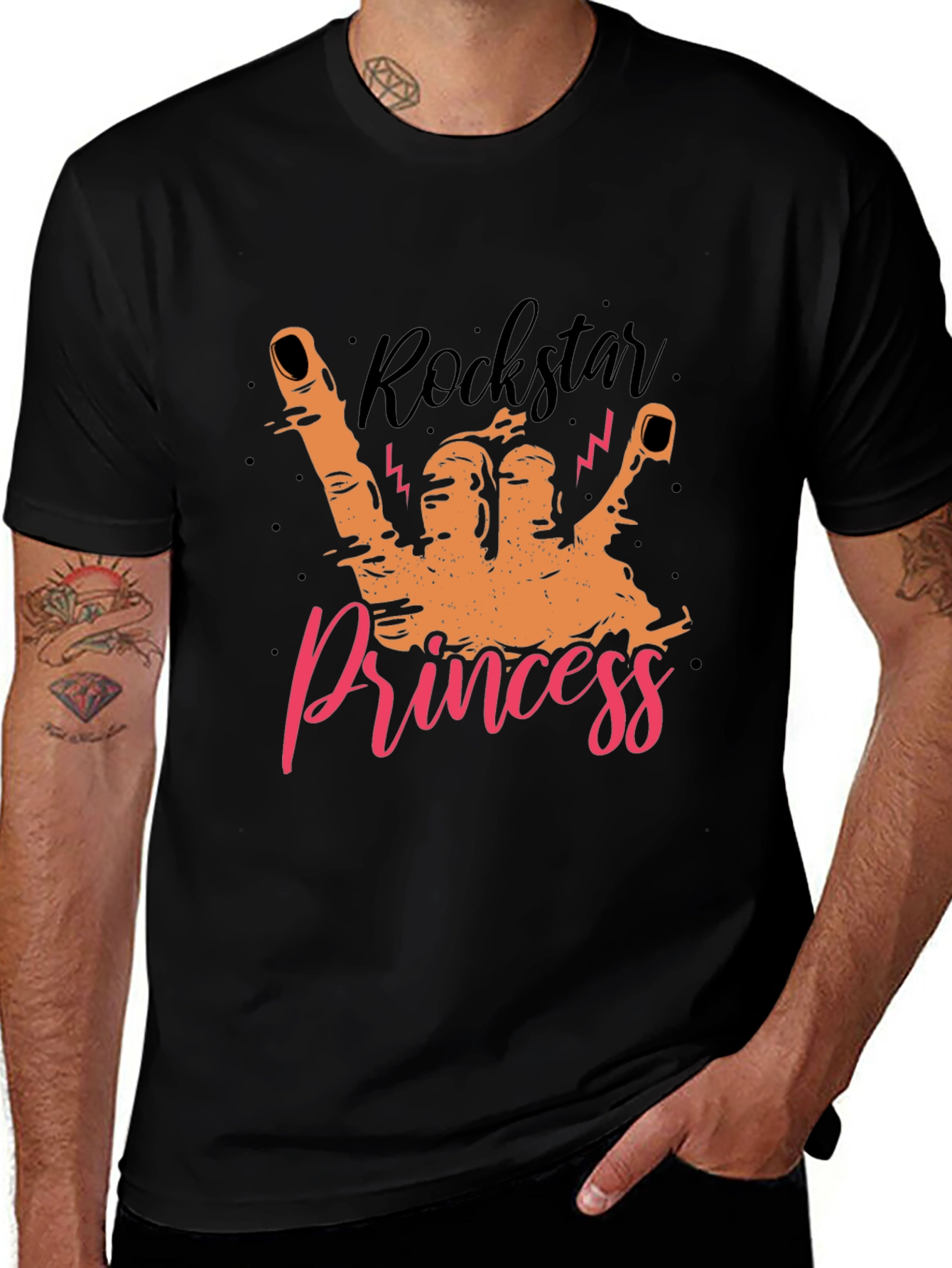 Variant 18 of Rockstar Princess Black Graphic Tee