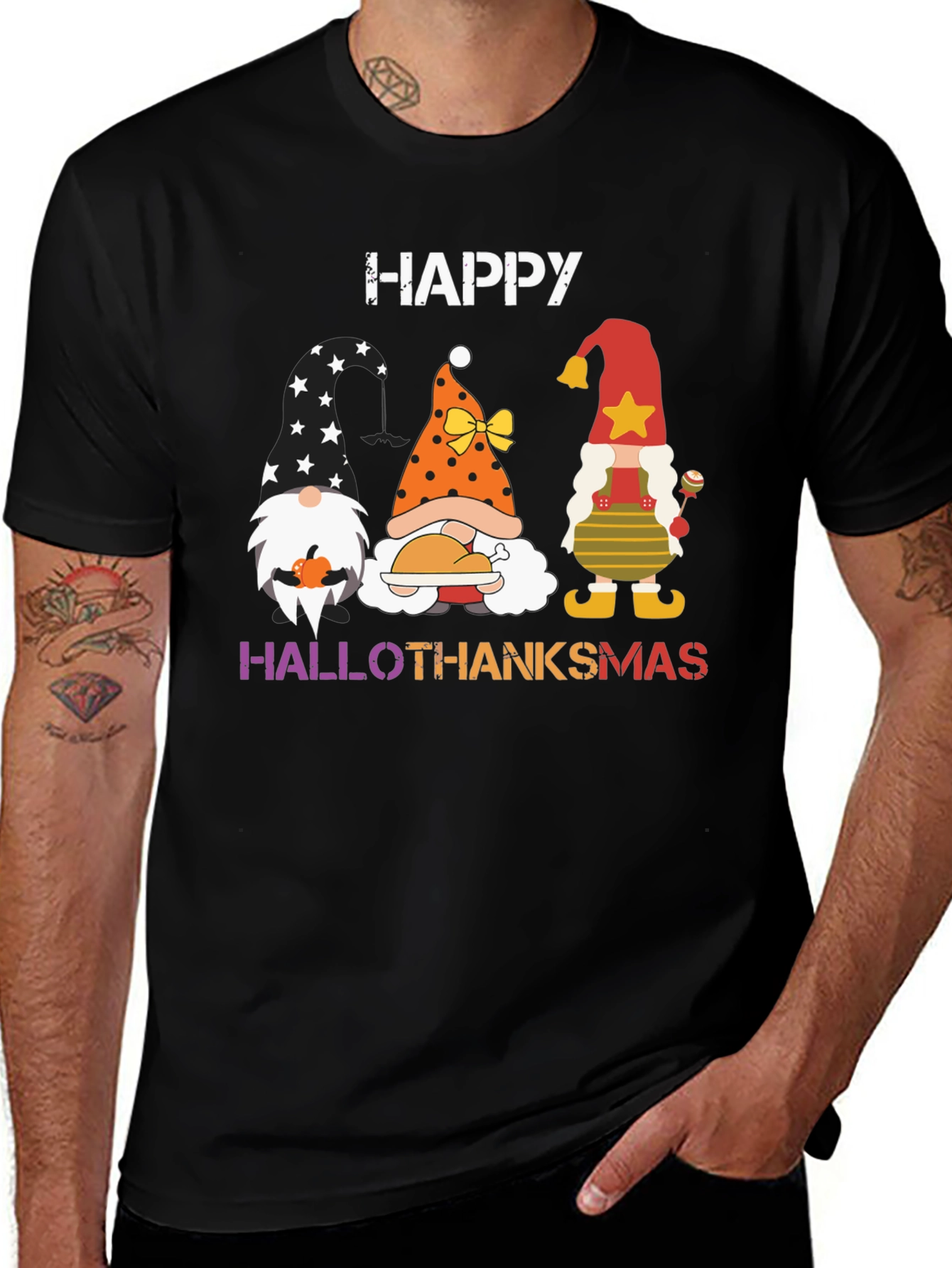 Variant 15 of Hallothanksmas Gnome T-Shirt