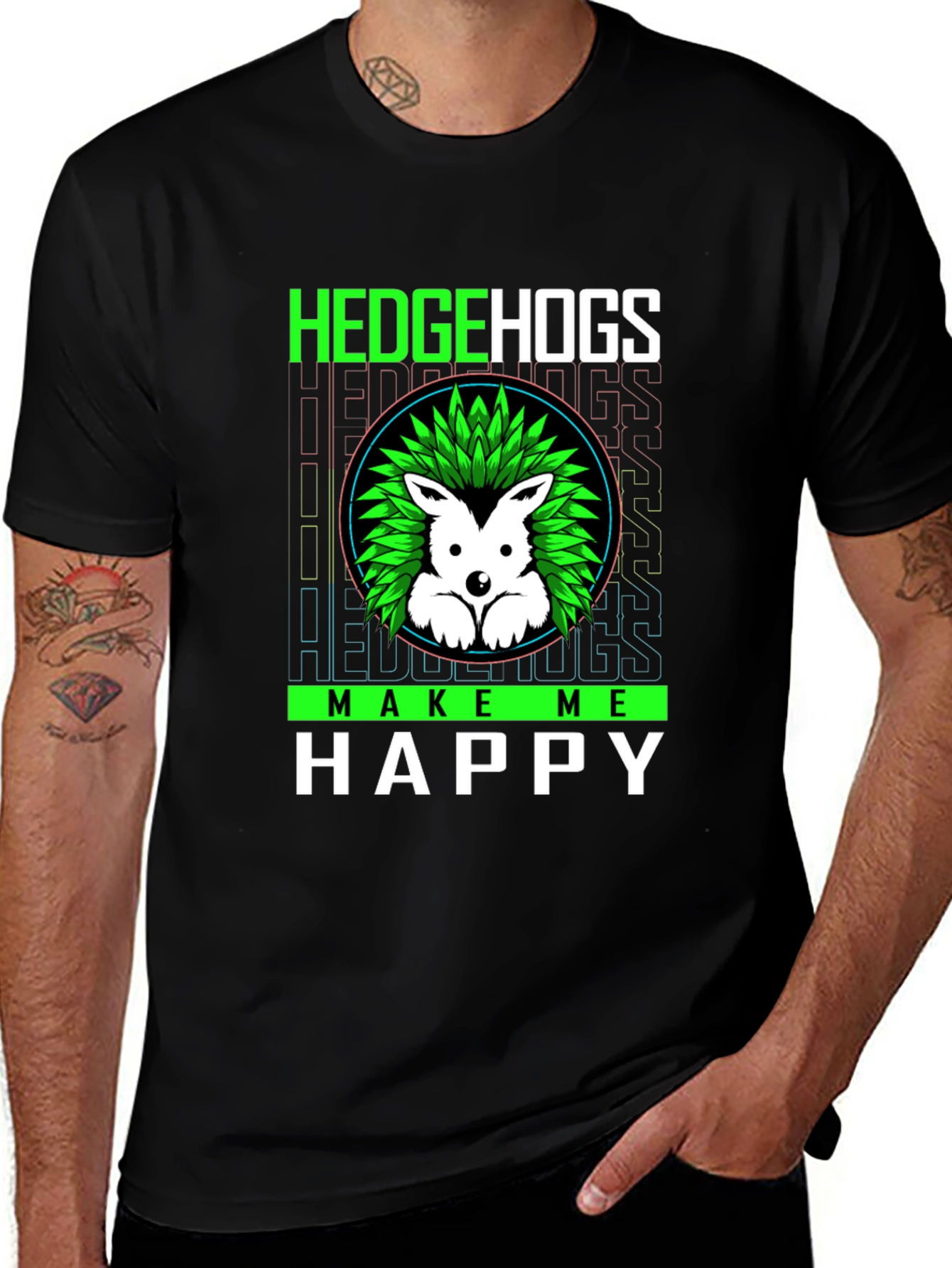 Variant 15 of Hedgehogs Make Me Happy Graphic T-Shirt