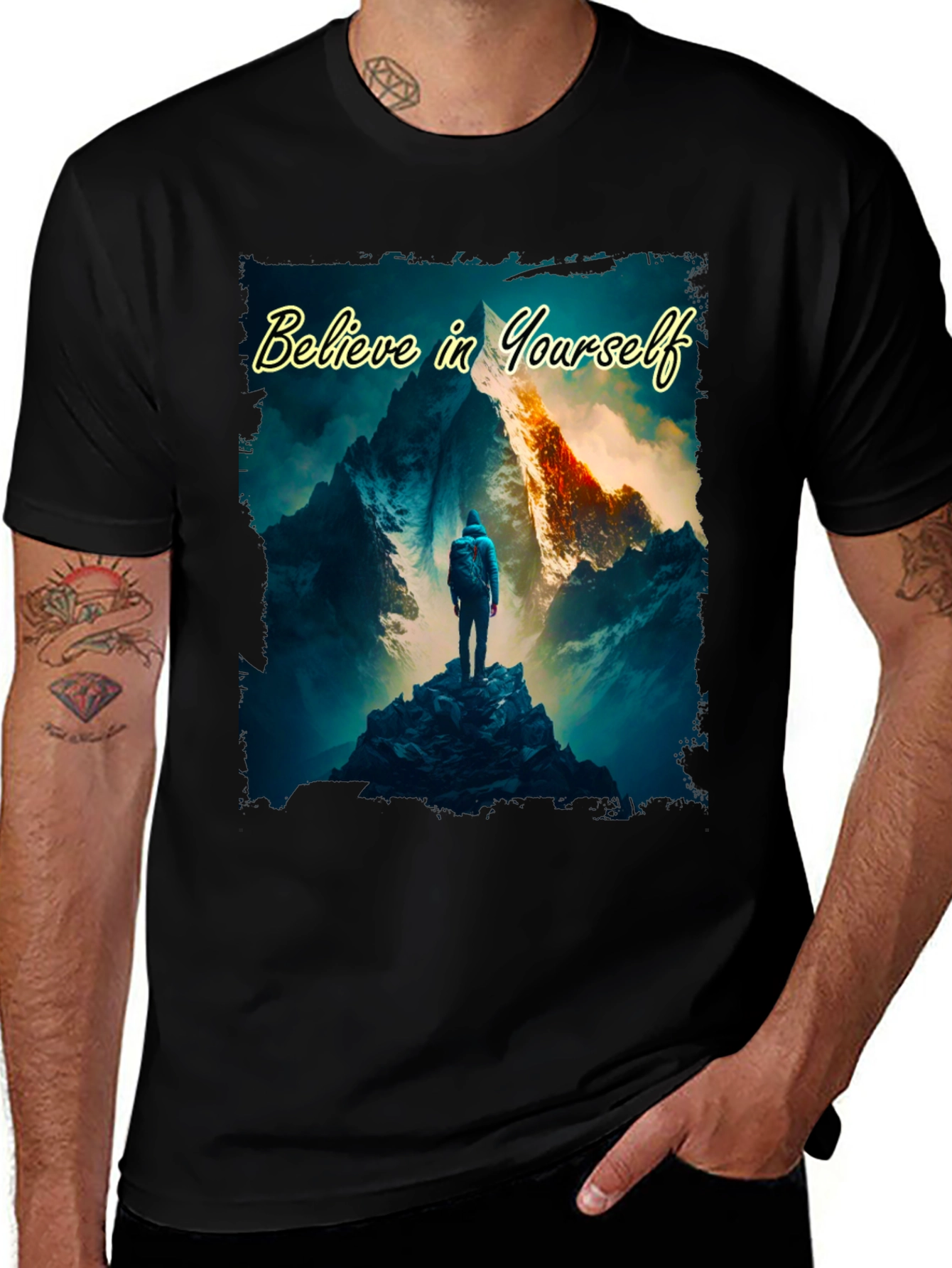 Believe in Yourself Mountain Peak T-Shirt