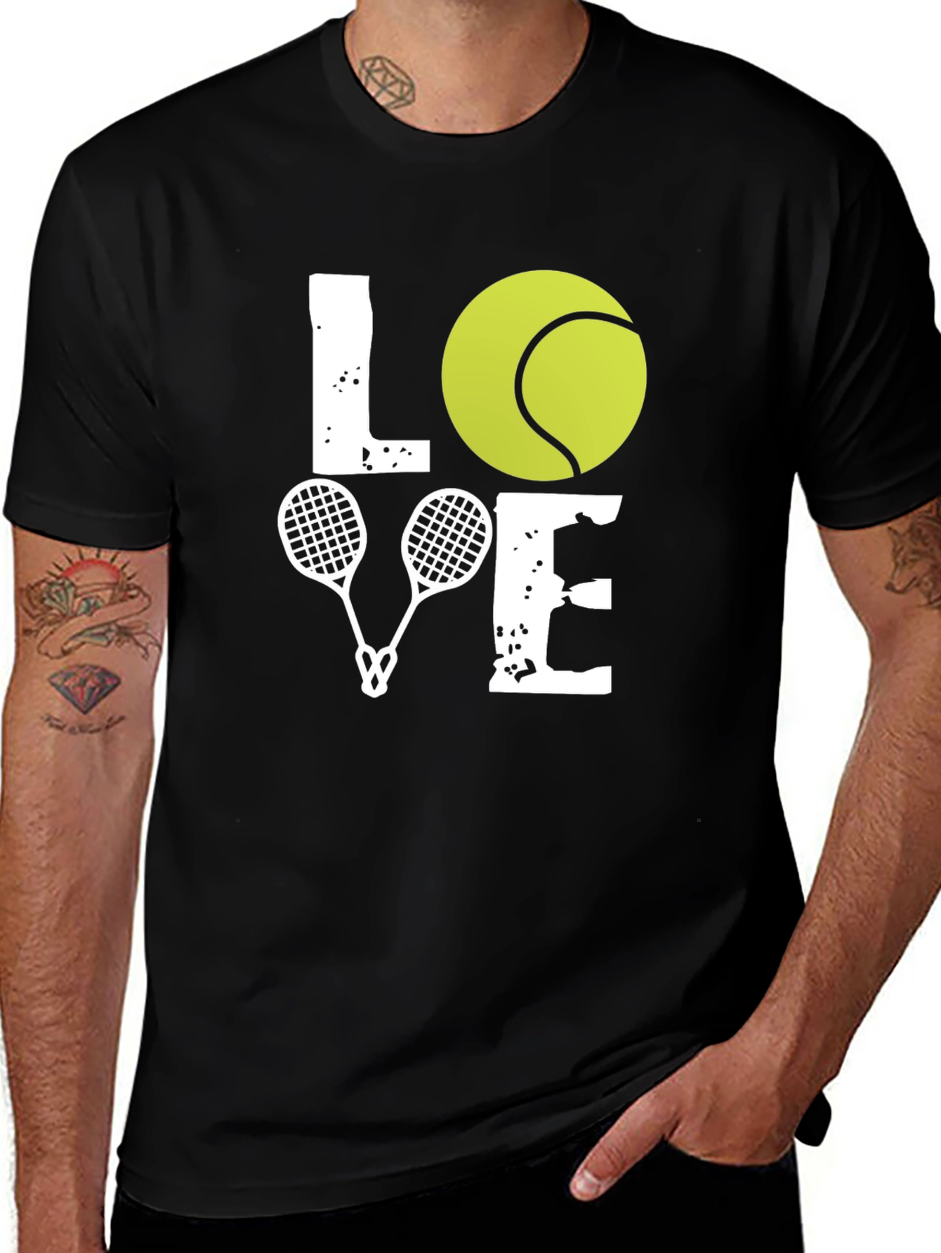 Variant 14 of Tennis Love Graphic T-Shirt - Stylish Sportswear