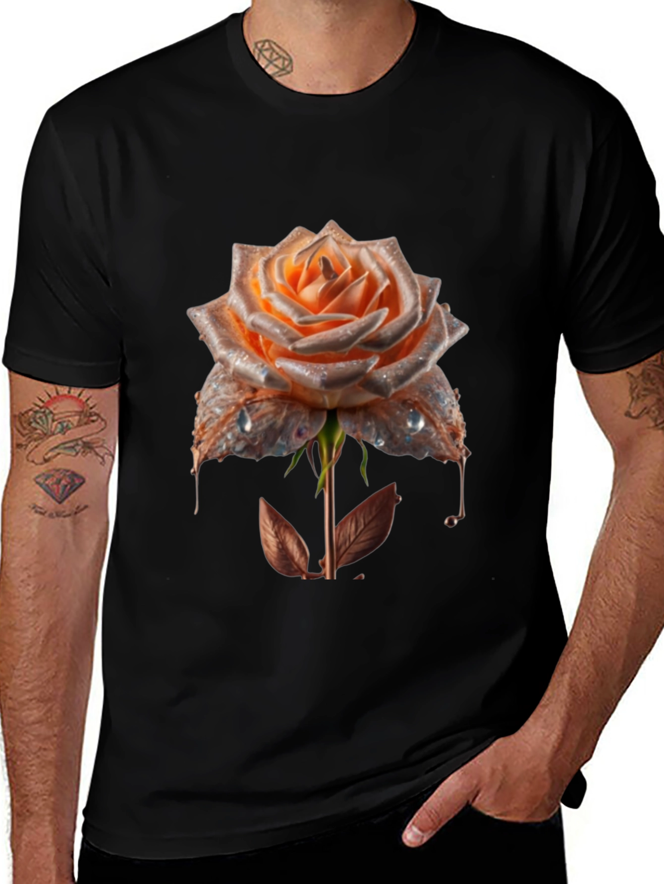 Variant 13 of Rose Petal Black T-Shirt