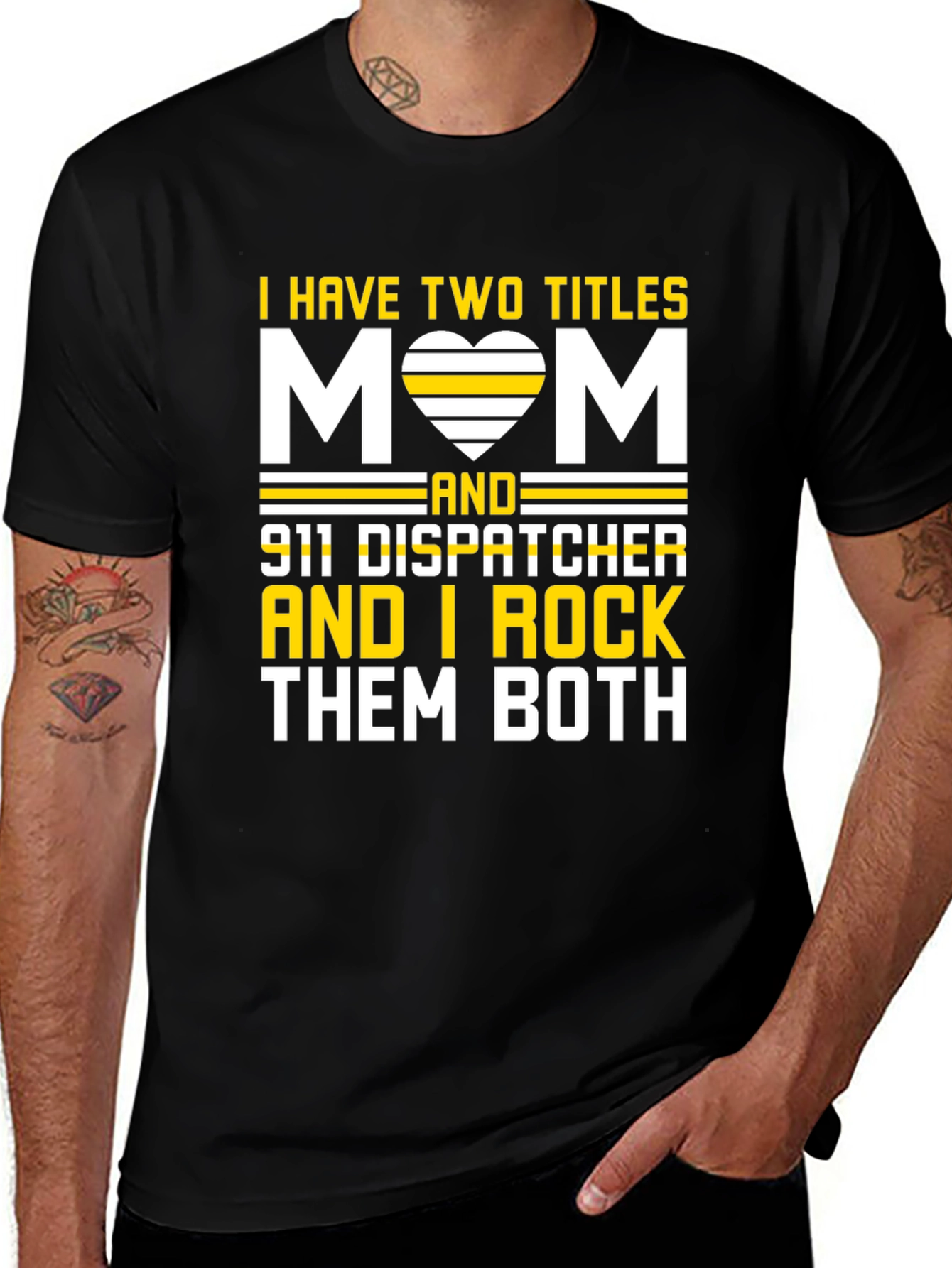 911 Dispatcher Mom T-Shirt - I Rock Them Both!
