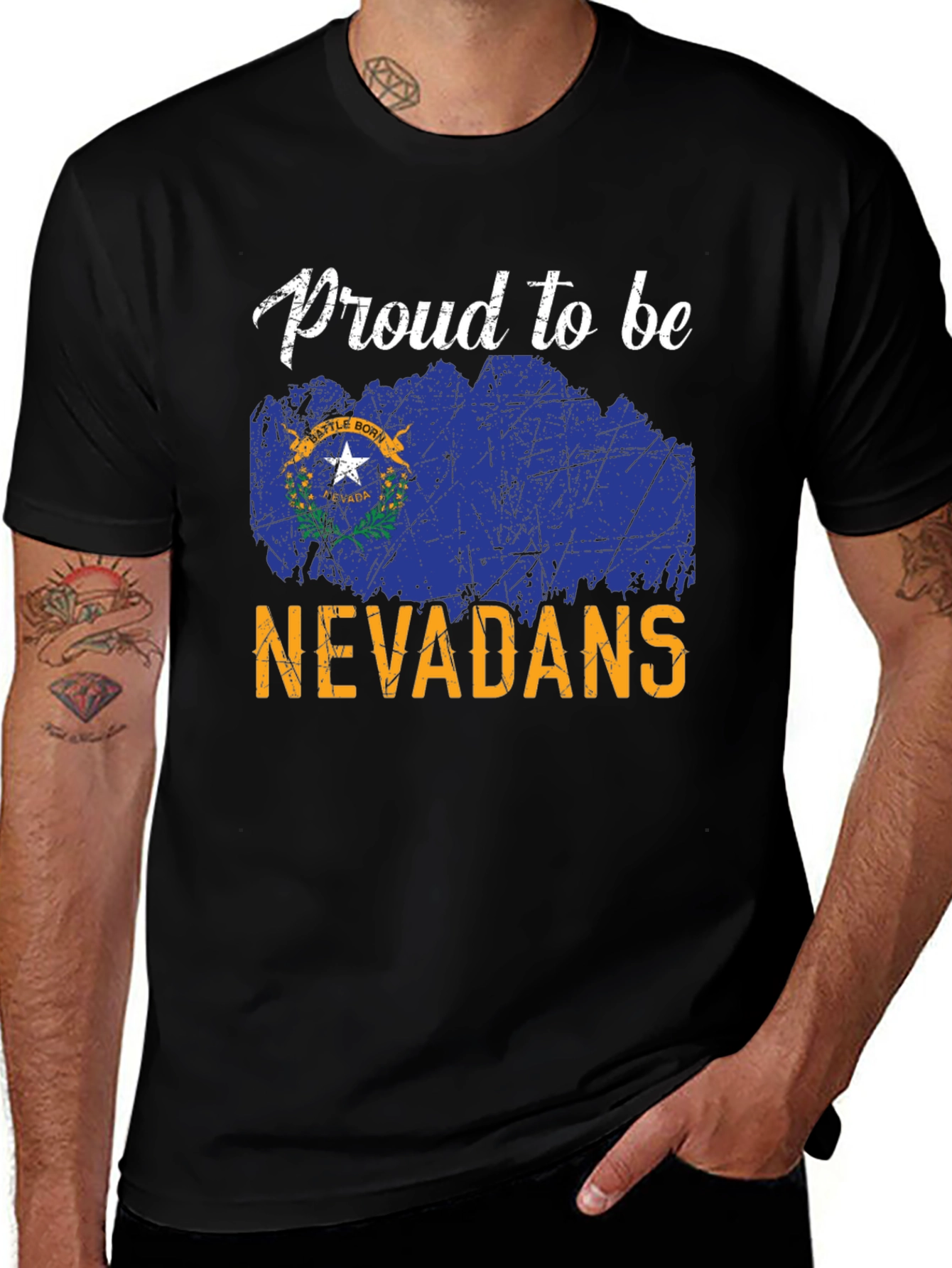 Proud Nevadans T-Shirt - State Flag Graphic Tee