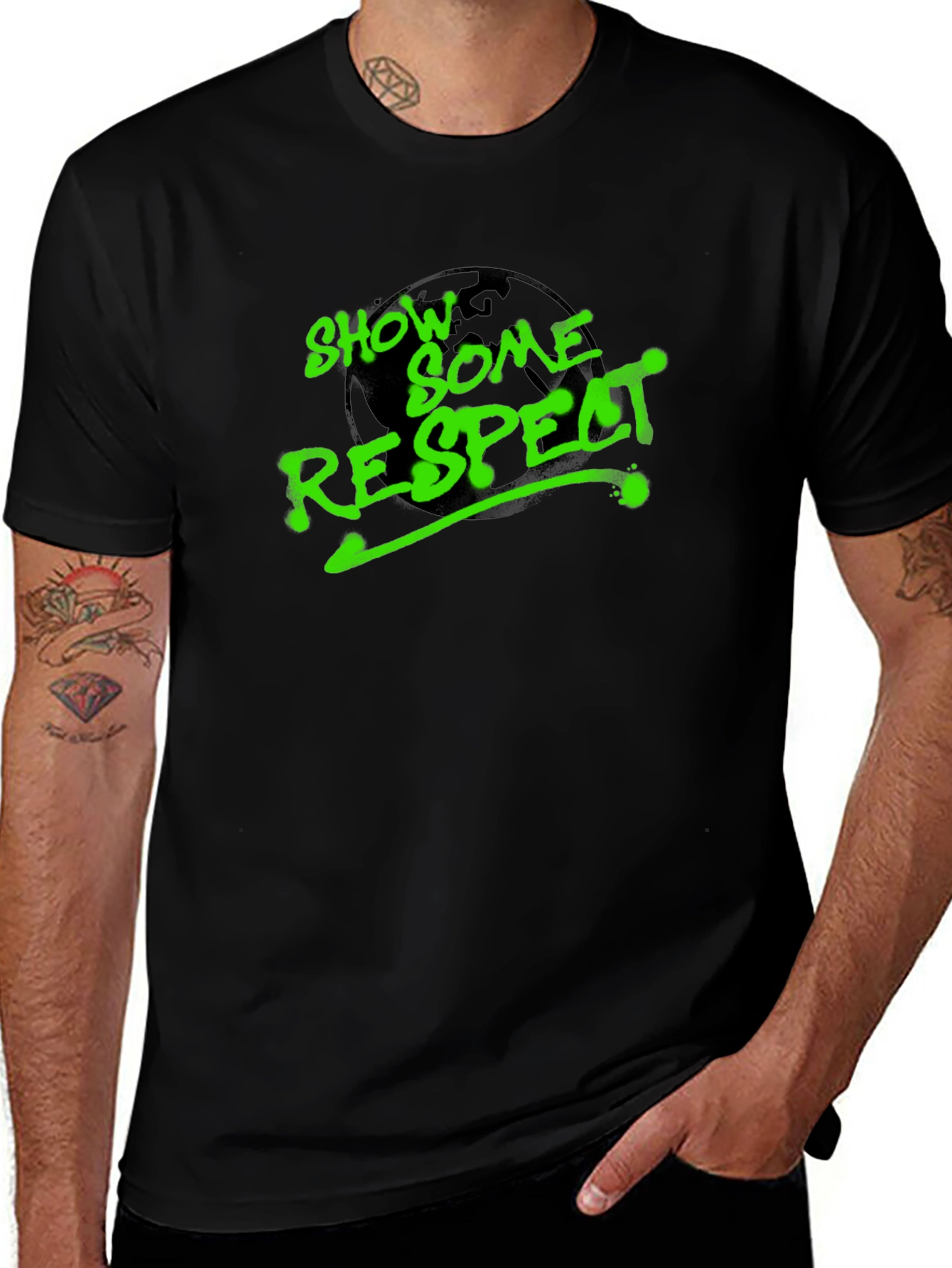 Variant 6 of Show Some Respect Black T-Shirt