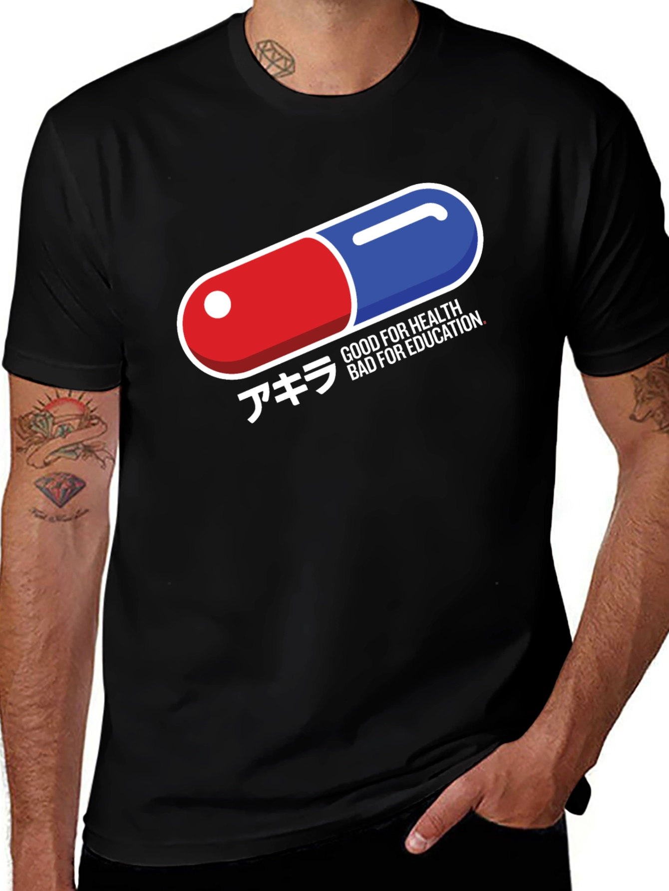 Akira Inspired T-Shirt - Good for Health, Bad for Education