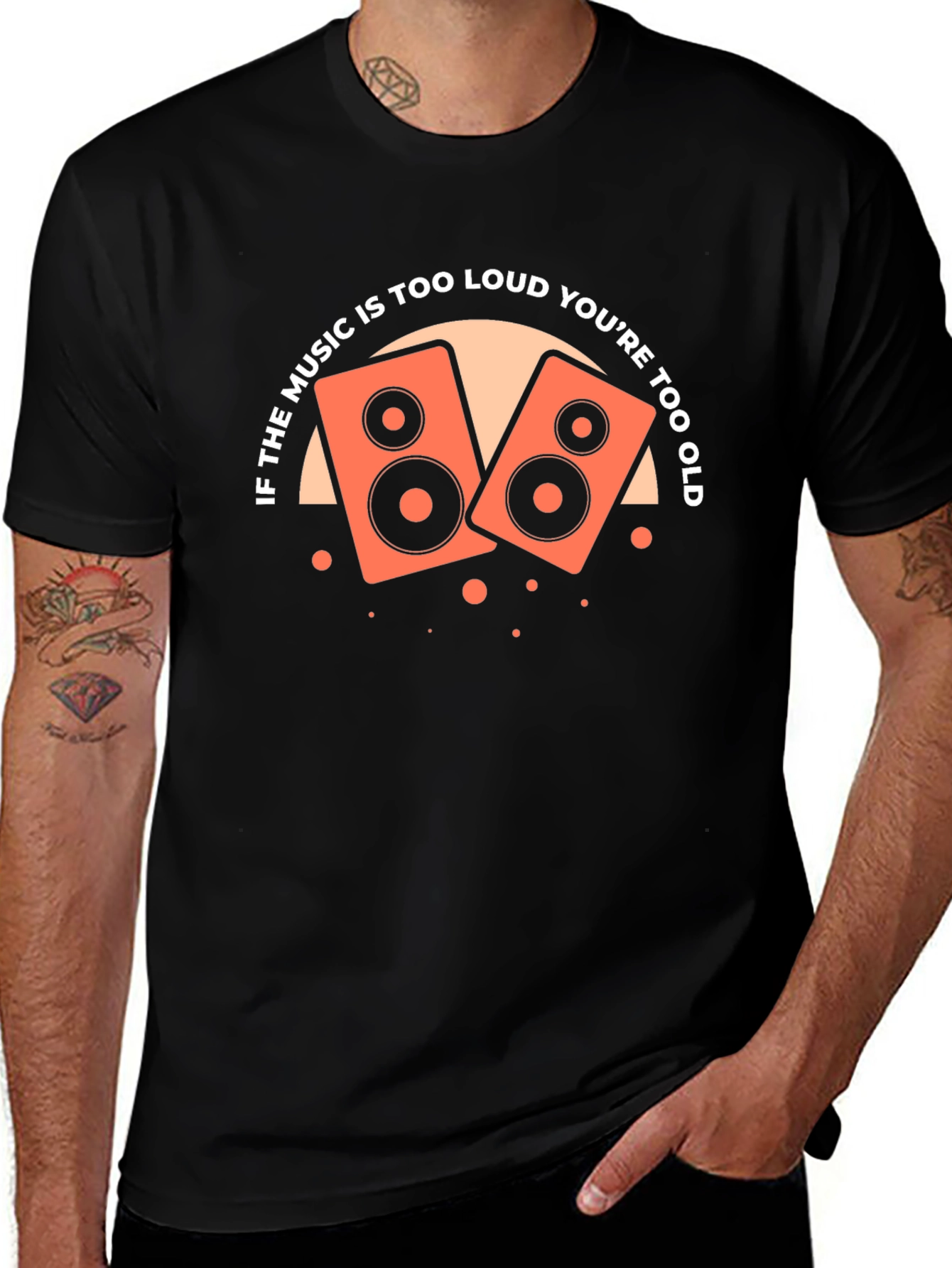 Variant 20 of Too Loud T-Shirt: Humorous Speaker Graphic Tee