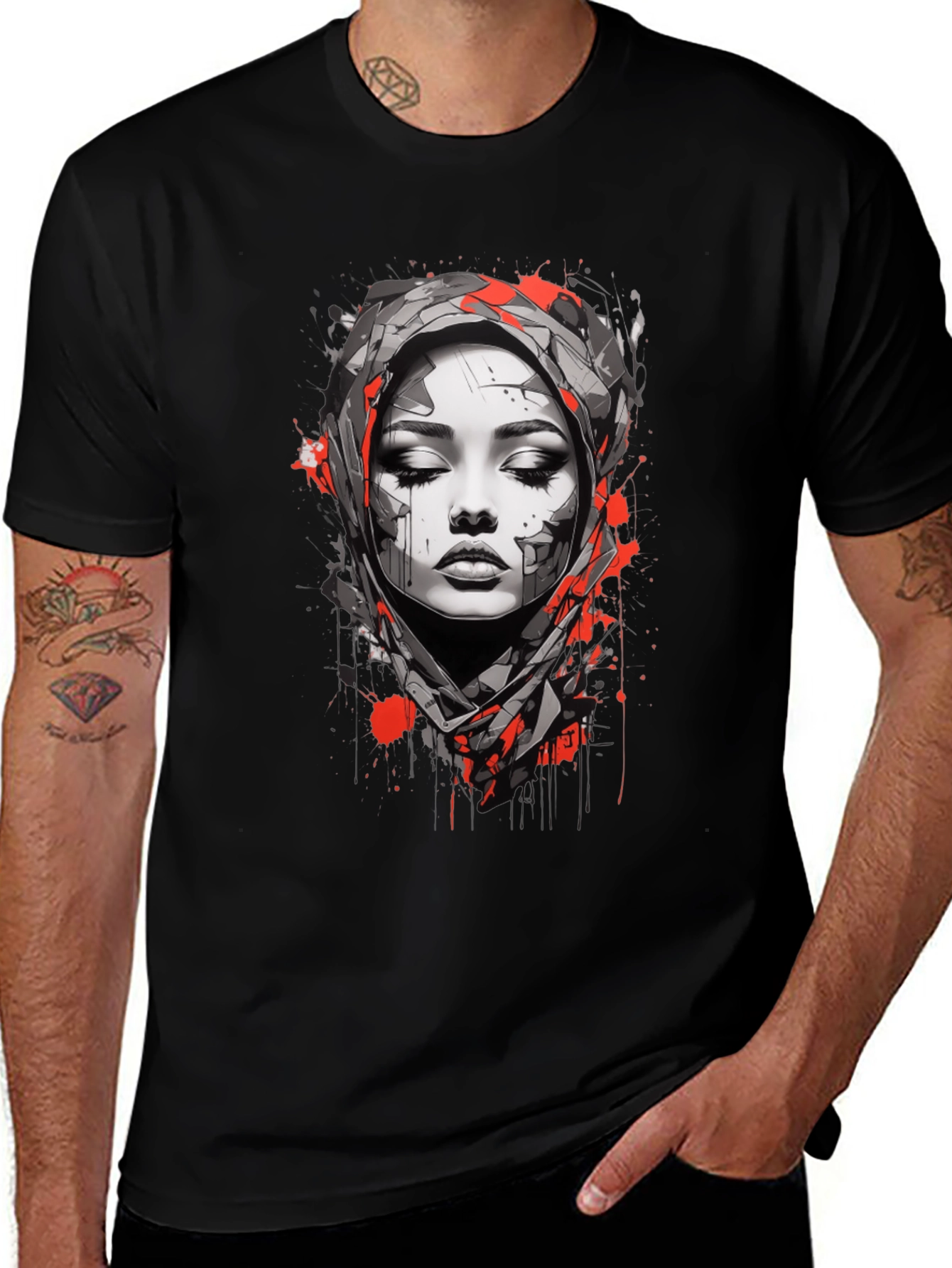 Abstract Woman Graphic Tee - Stylish Unisex T-Shirt