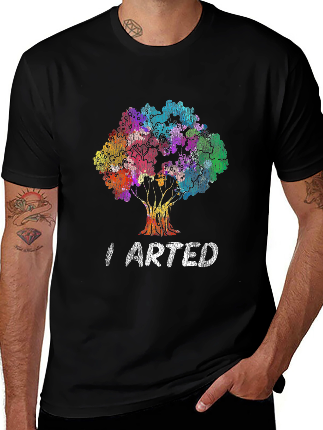 Variant 28 of Artistic Tree Graphic Tee - I Arted
