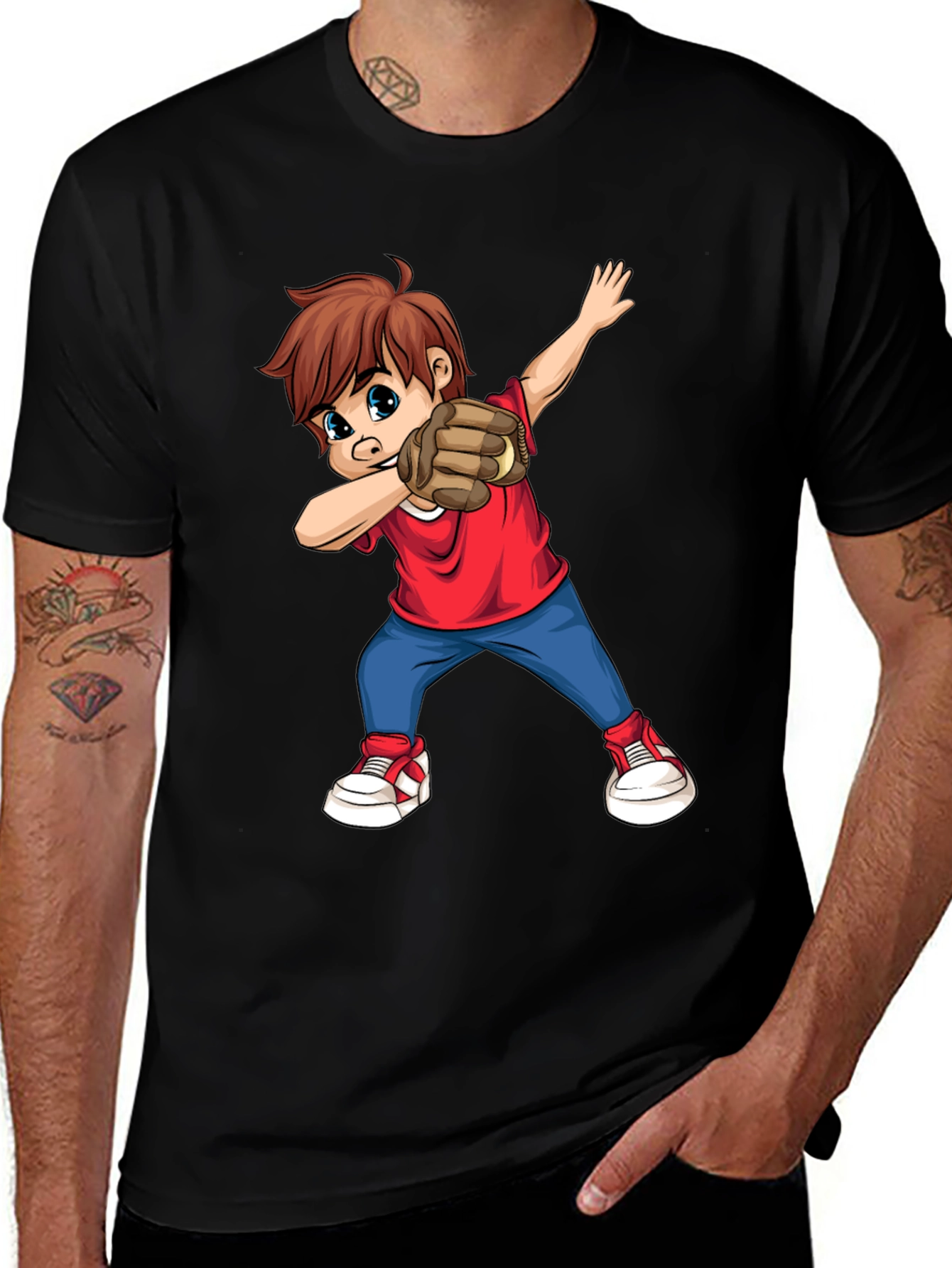 Variant 24 of Boy Baseball Dab T-Shirt - Cool Graphic Tee