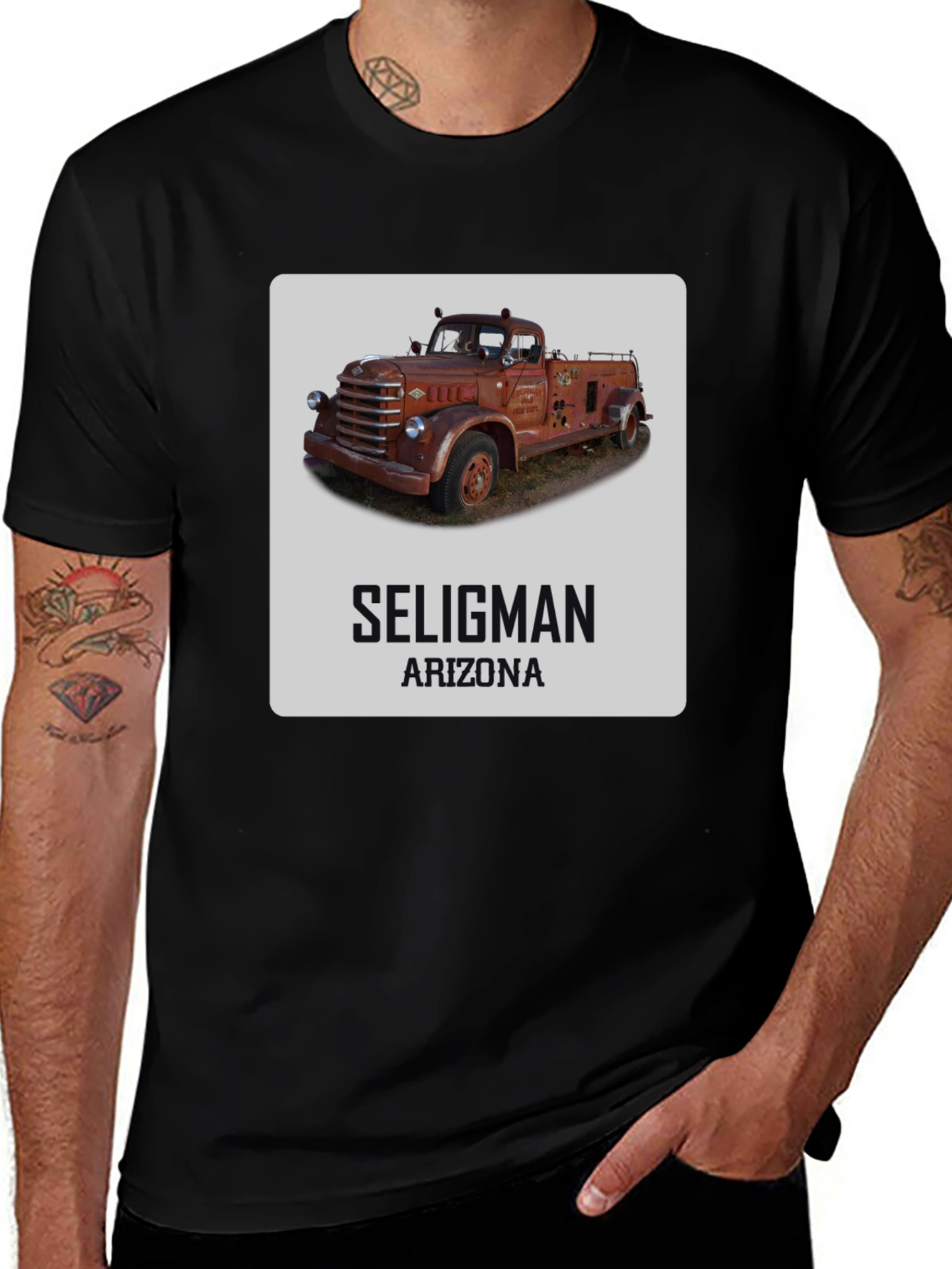 Seligman Arizona Firetruck Graphic T-Shirt