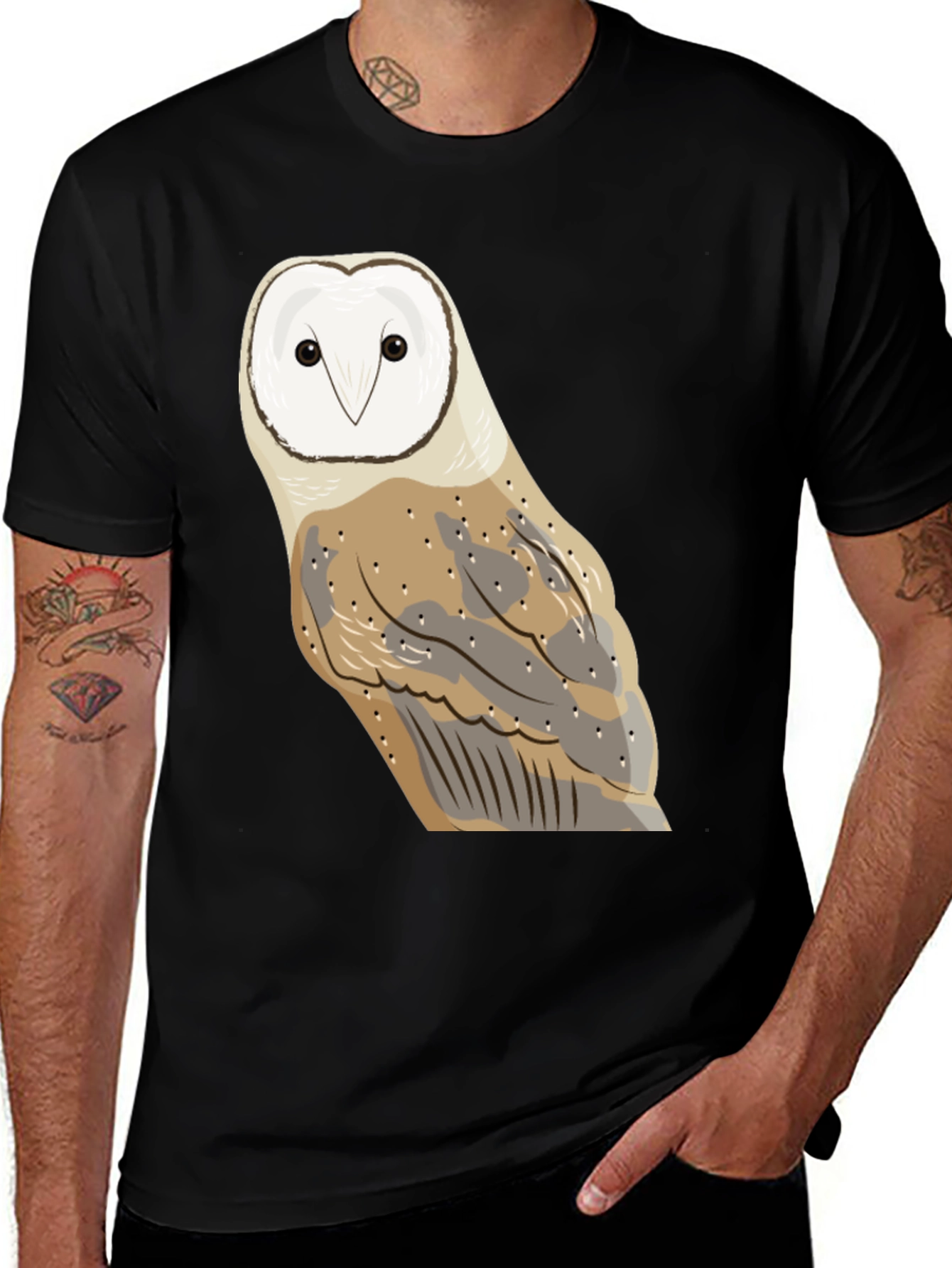 Variant 7 of Owl Graphic Tee - Premium Cotton