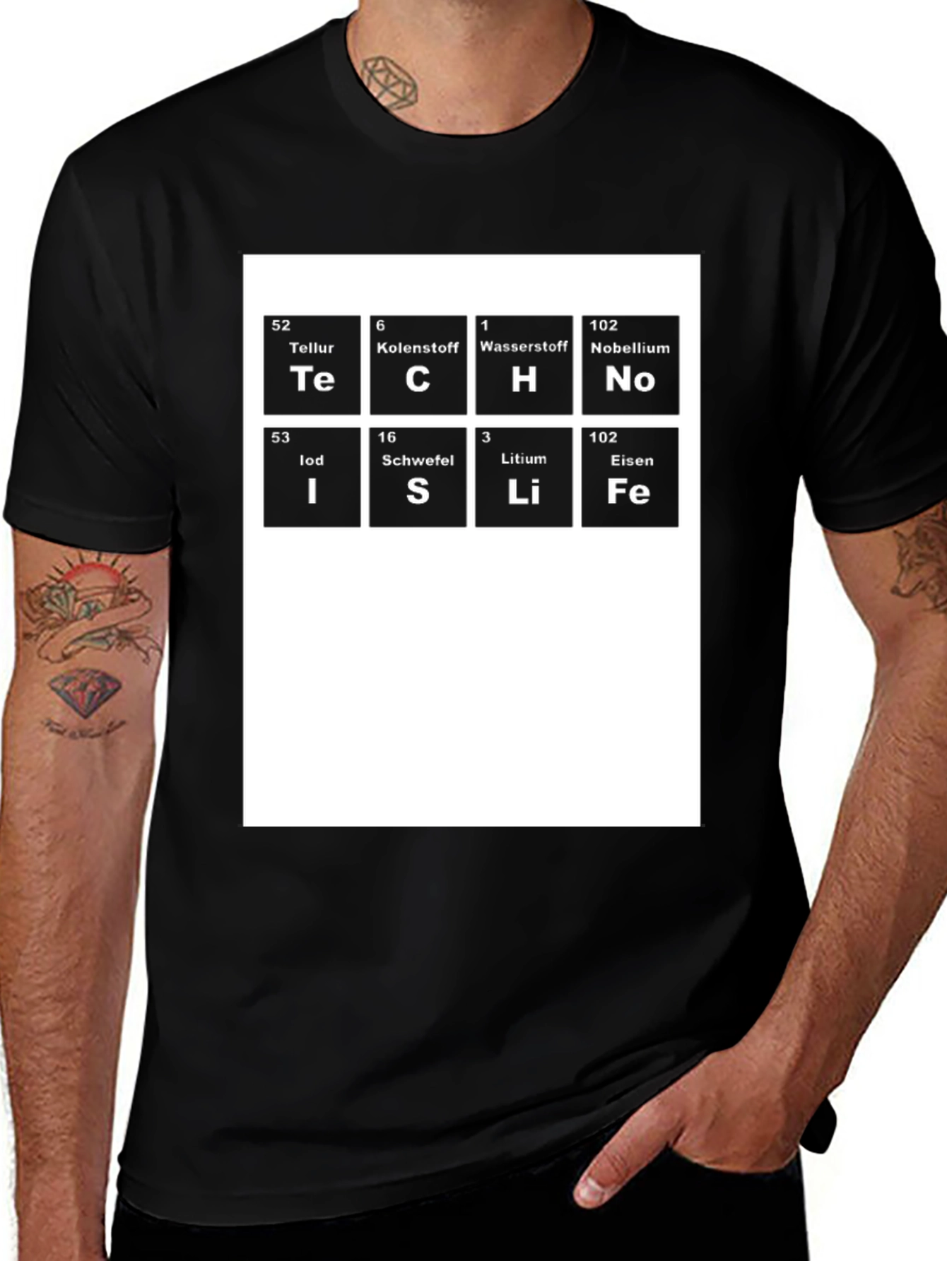Tech Science T-Shirt Periodic Table Elements Funny Geek Tee