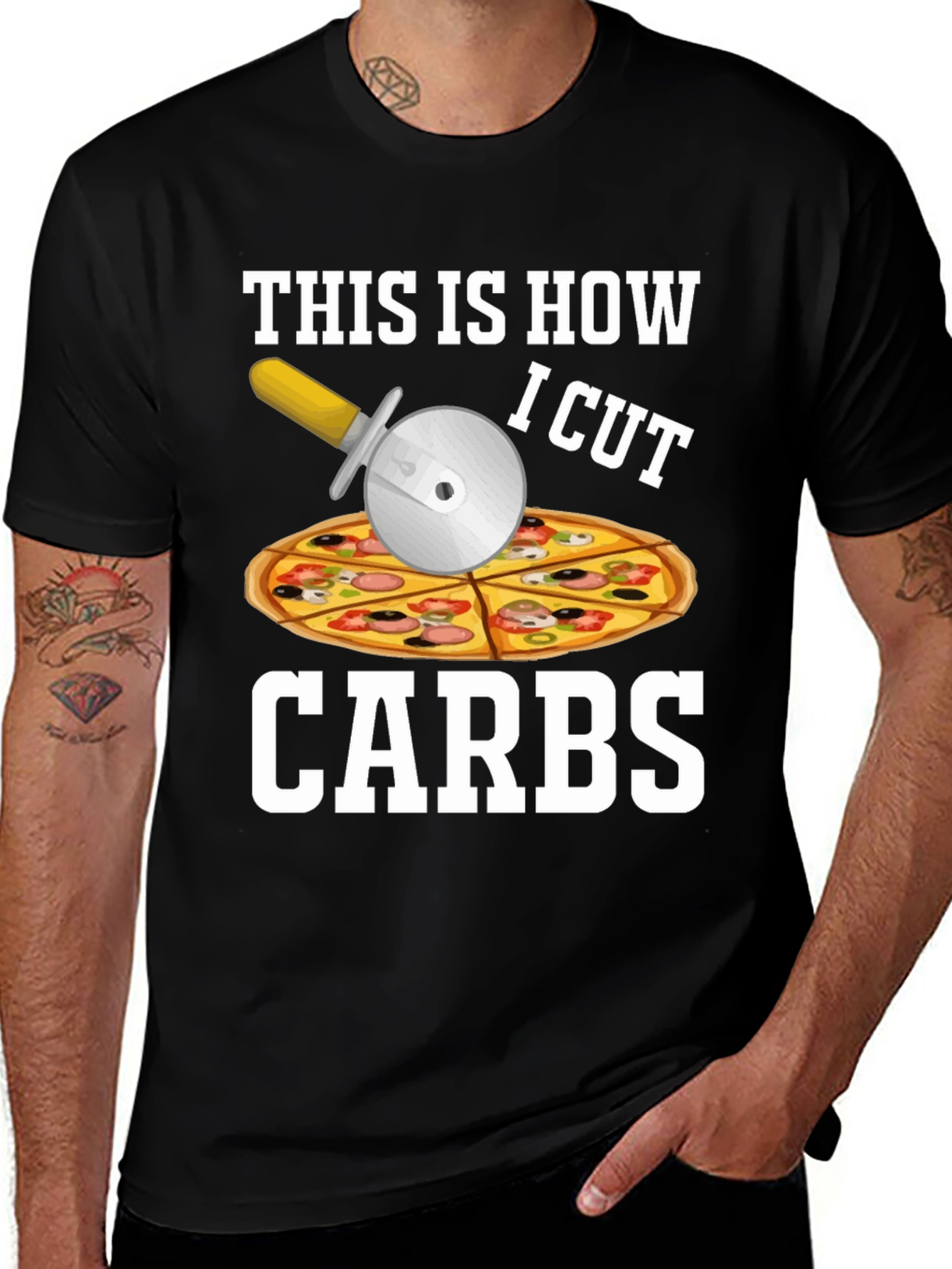 Variant 16 of This is How I Cut Carbs Pizza Cutter T-Shirt