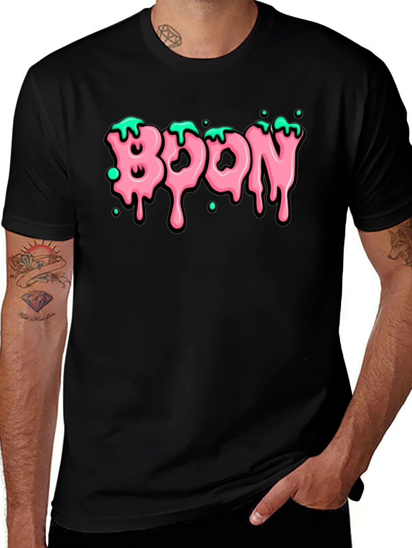 Variant 7 of Boon Graphic Tee - Pink Slime Drip Design - Casual Comfort