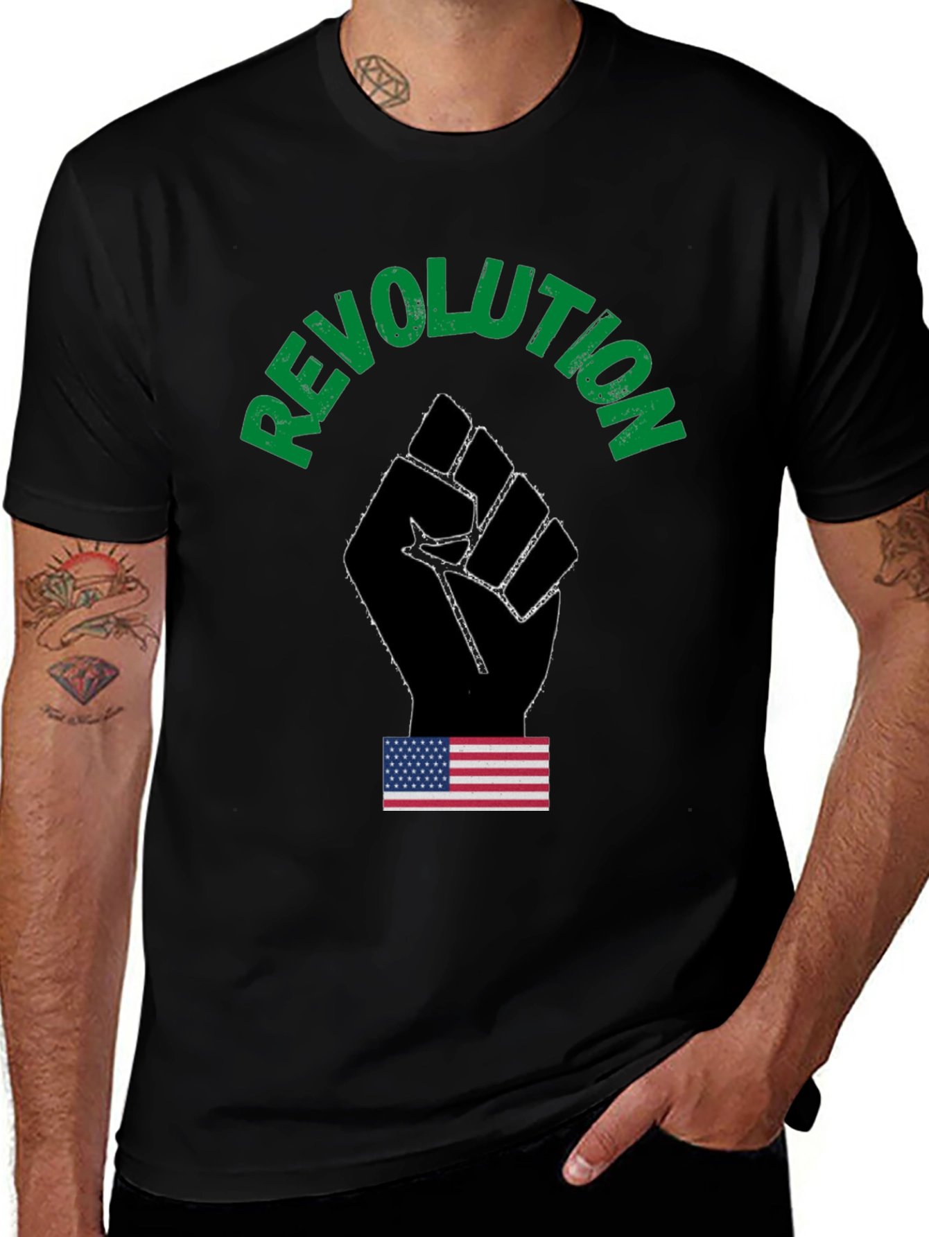 Variant 8 of Revolution Fist Graphic T-Shirt - Black