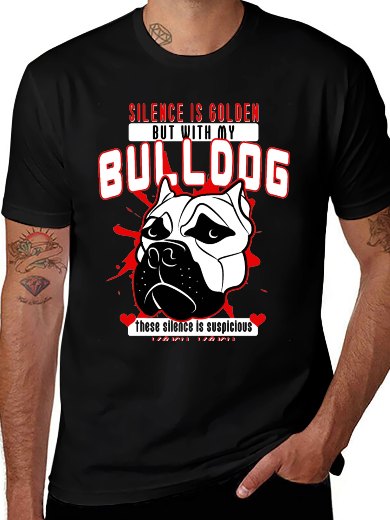 Variant 13 of Silence is Golden Bulldog T-Shirt