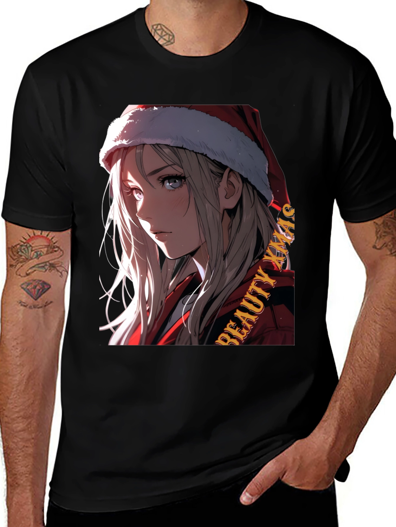Variant 21 of Anime Girl Beauty Xmas T-Shirt - Holiday Fashion