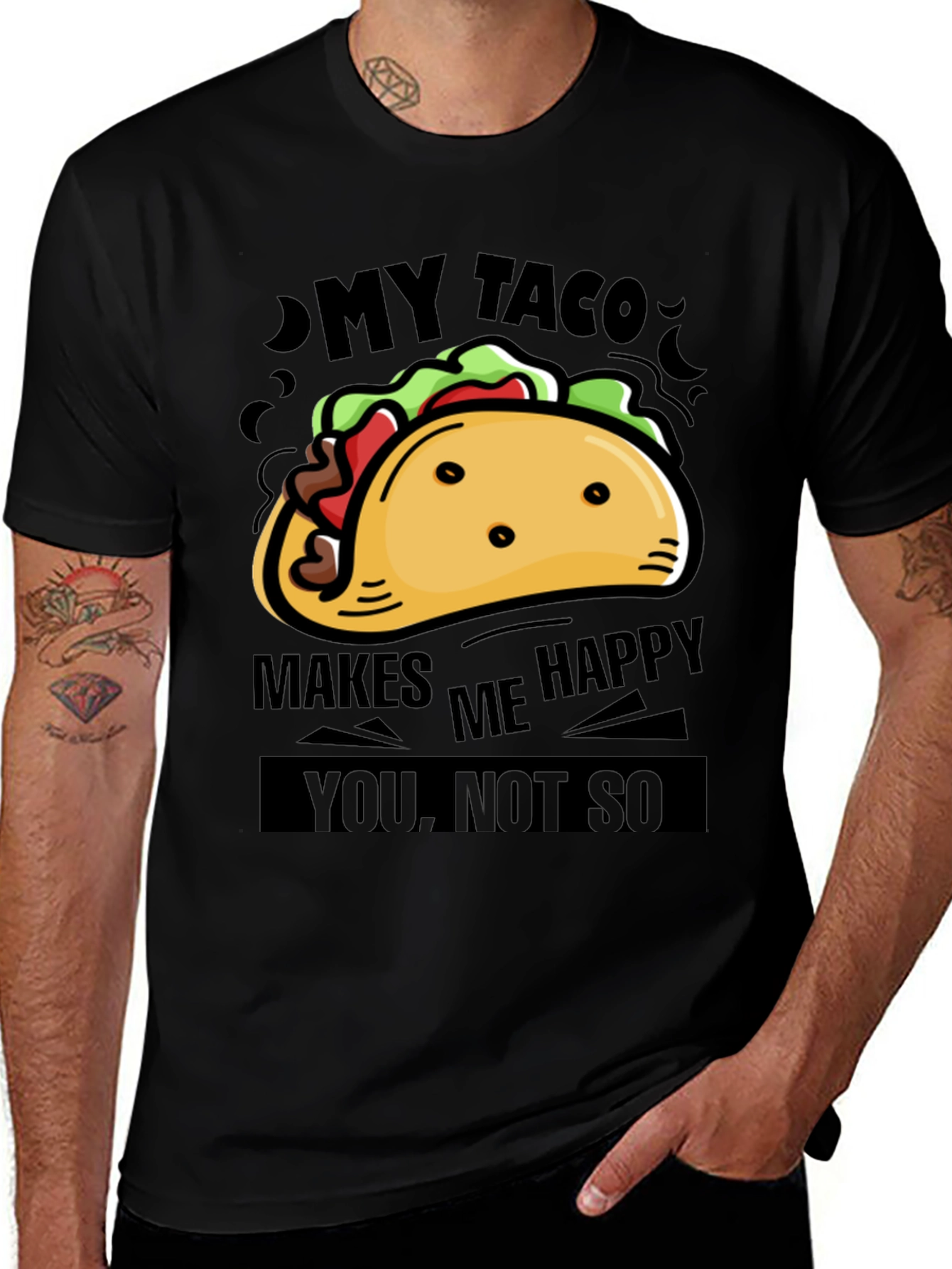 Variant 6 of My Taco Makes Me Happy Graphic Tee