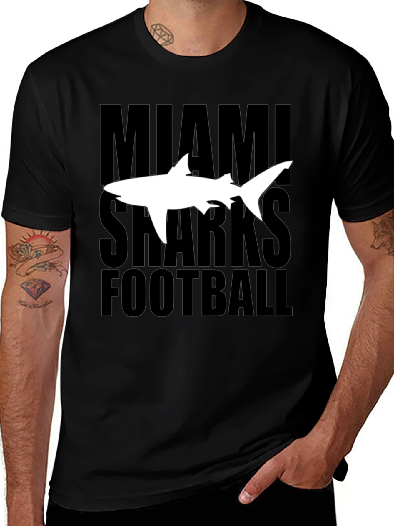 Miami Sharks Football Graphic T-Shirt