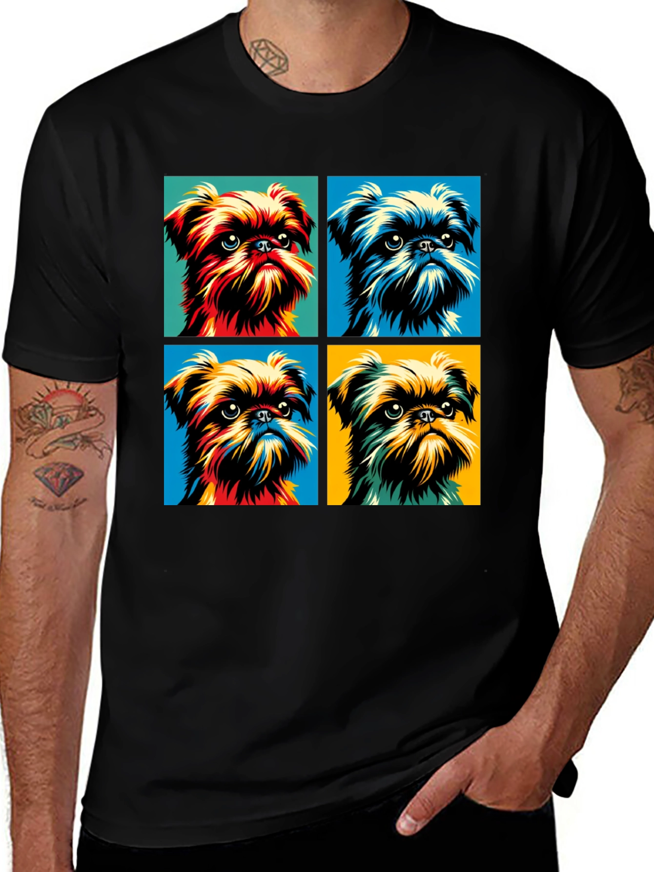 Variant 20 of Griffon Bruxellois Pop Art T-Shirt