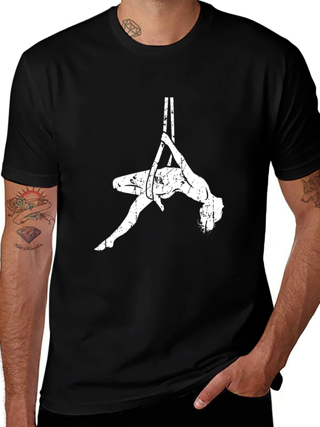 Variant 25 of Aerial Acrobat T-Shirt - Black Graphic Tee