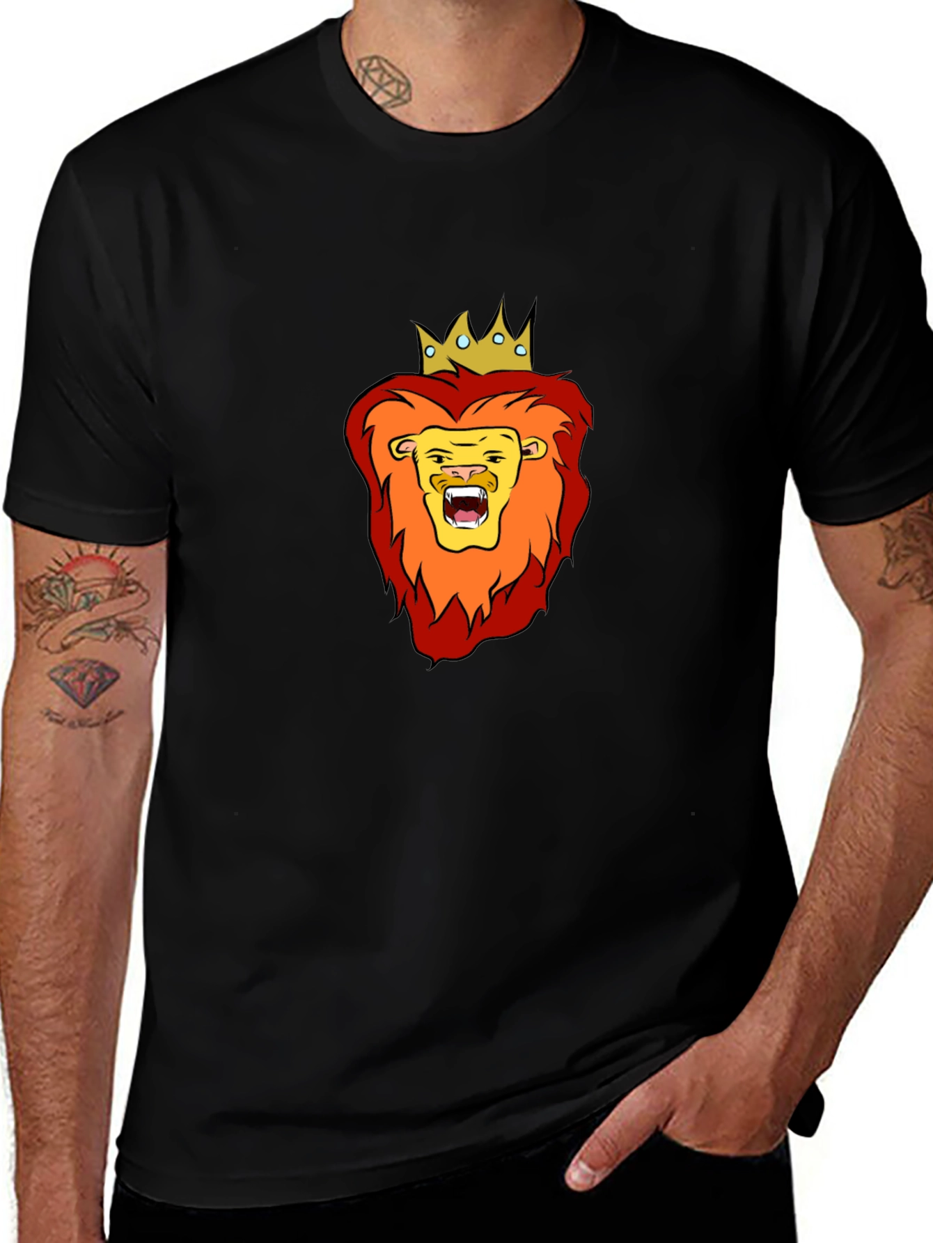 Variant 10 of Lion King Graphic Tee - Black Cotton T-Shirt